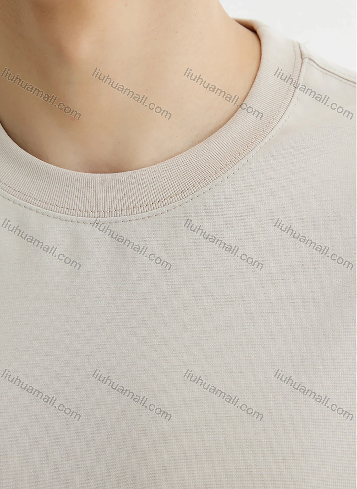 Wholesale Men's Basics Plain Splicing Quick Dry Drop Shoulder Short Sleeve Round Neck T-Shirts - Liuhuamall
