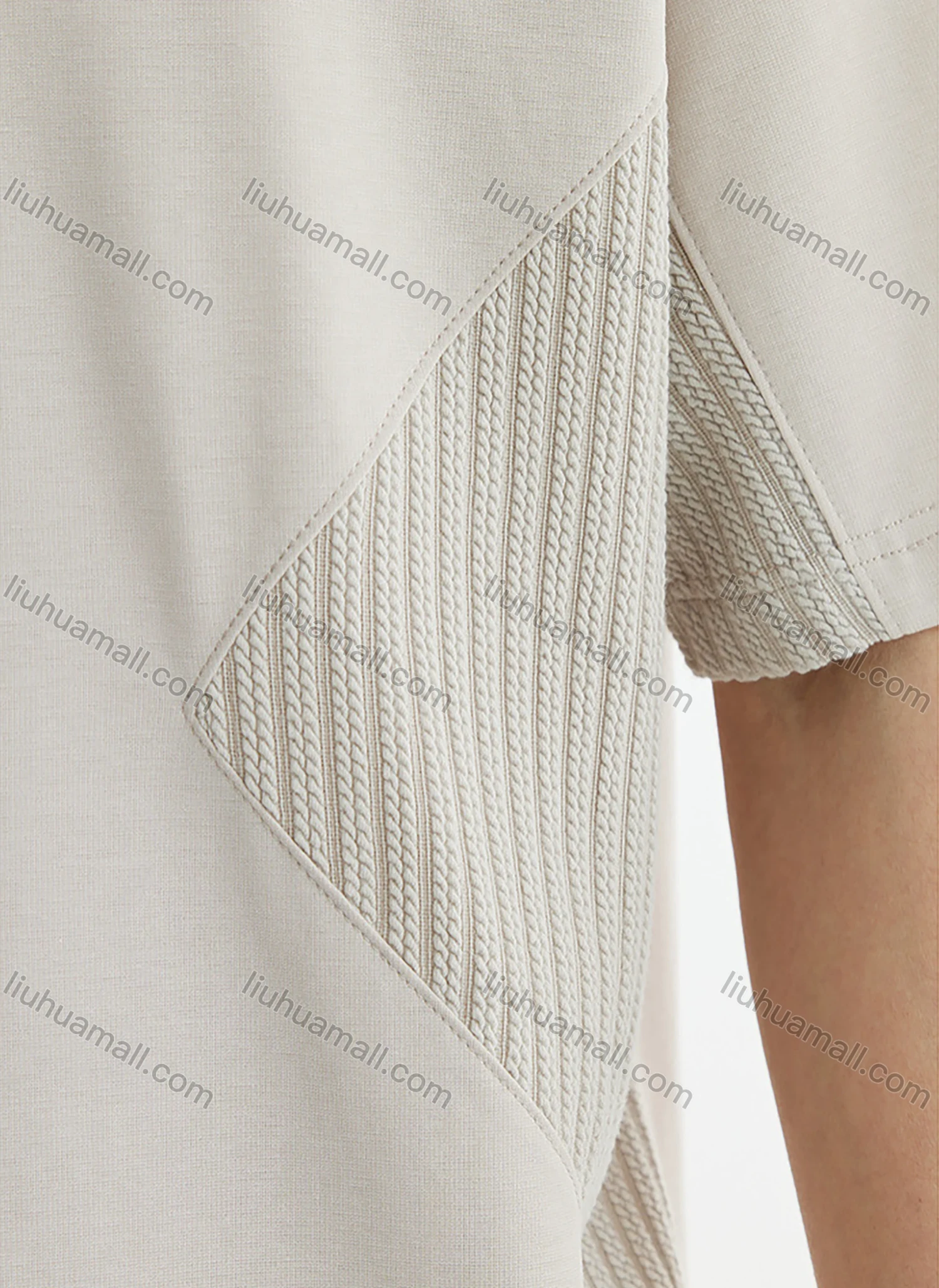 Wholesale Men's Basics Plain Splicing Quick Dry Drop Shoulder Short Sleeve Round Neck T-Shirts - Liuhuamall