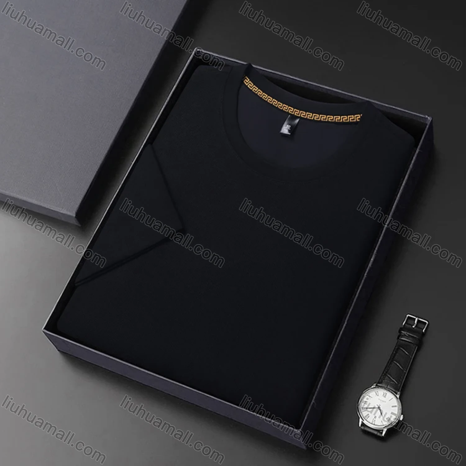 Wholesale Men's Basics Crew Neck Short Sleeve Plain Breathable T-shirts 81176# - Liuhuamall