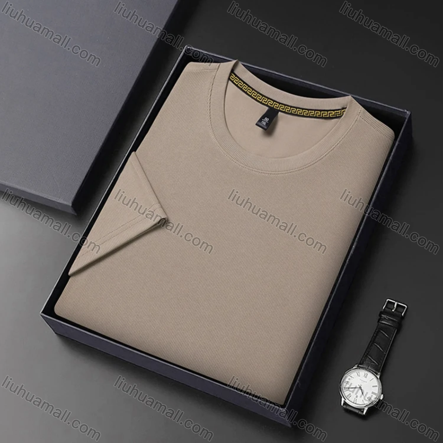 Wholesale Men's Basics Crew Neck Short Sleeve Plain Breathable T-shirts 81176# - Liuhuamall