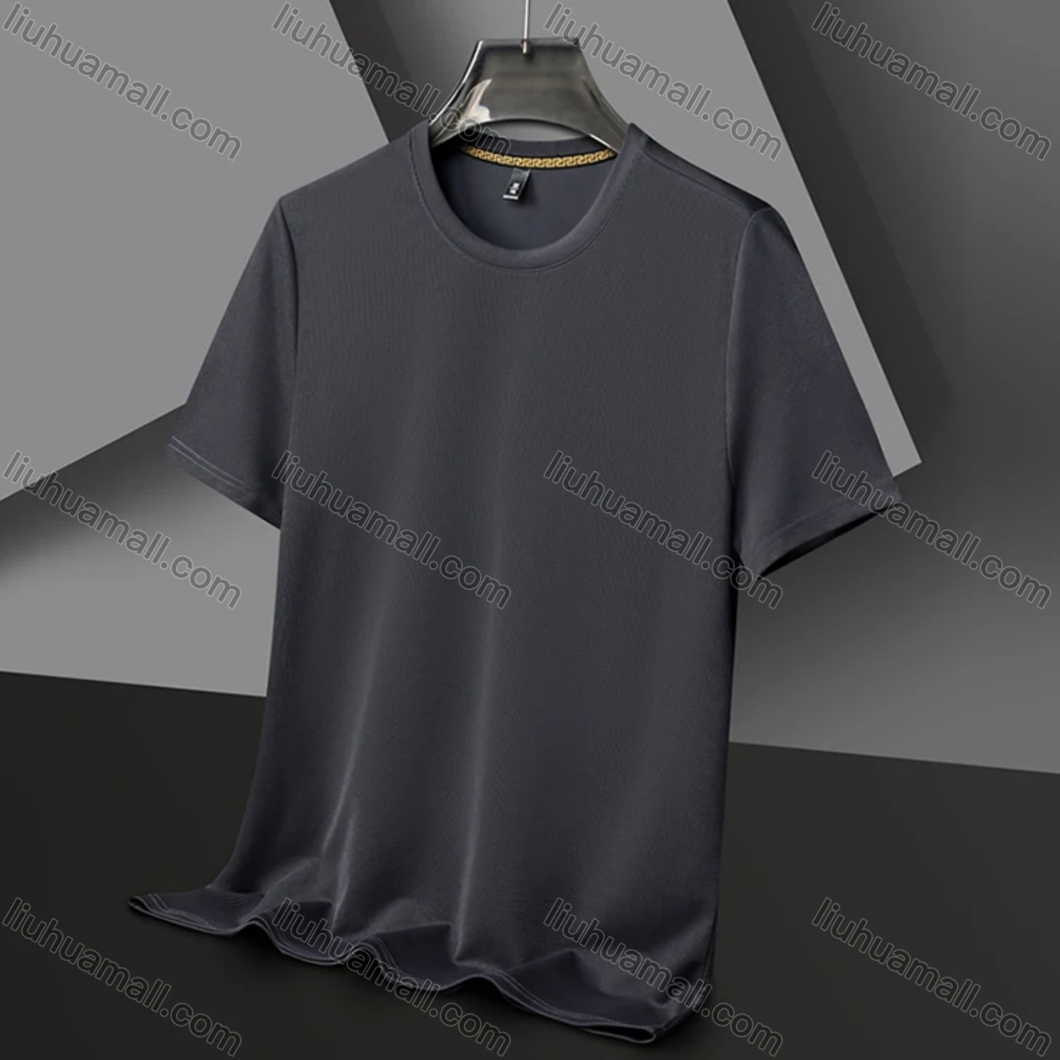 Wholesale Men's Basics Crew Neck Short Sleeve Plain Breathable T-shirts 81176# - Liuhuamall
