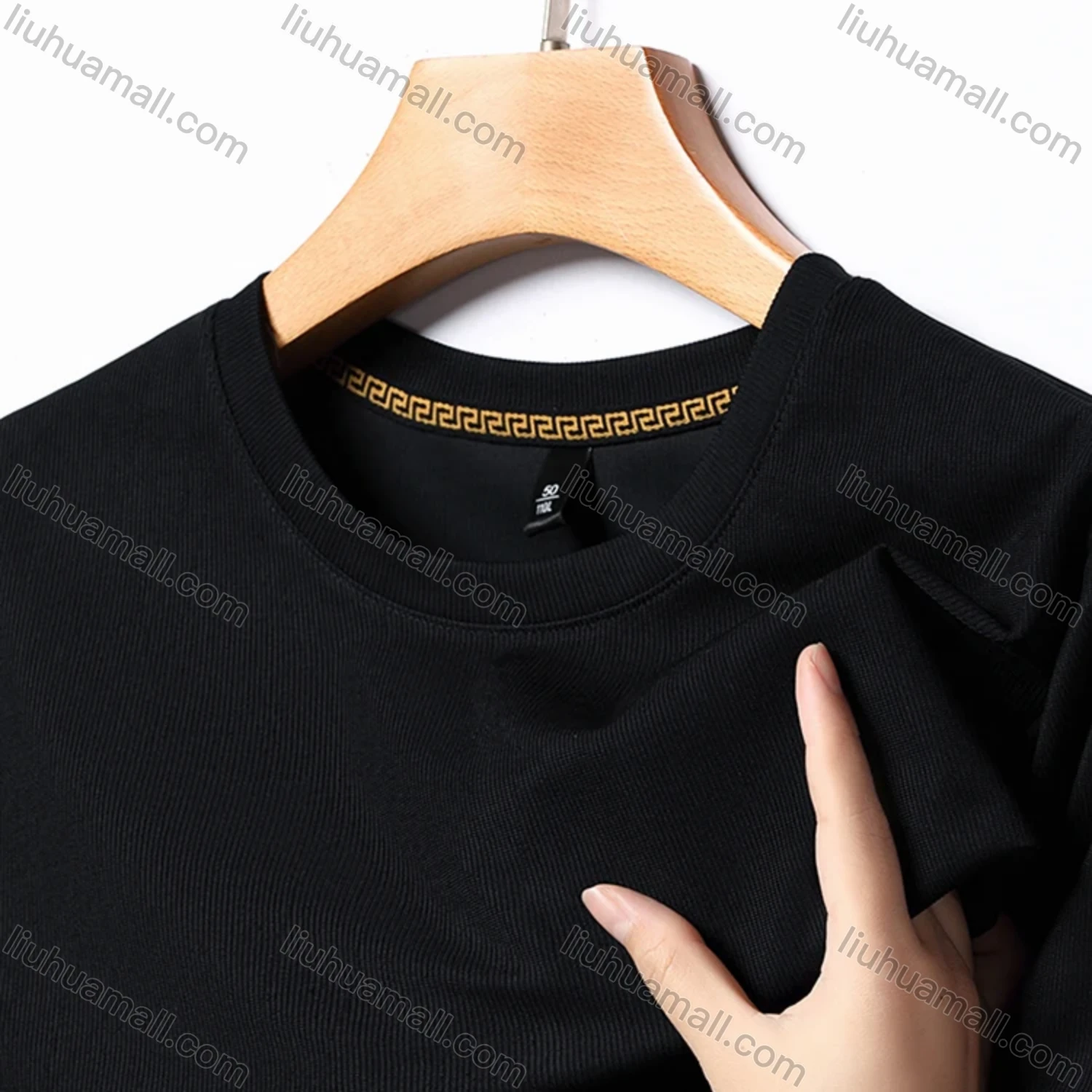 Wholesale Men's Basics Crew Neck Short Sleeve Plain Breathable T-shirts 81176# - Liuhuamall