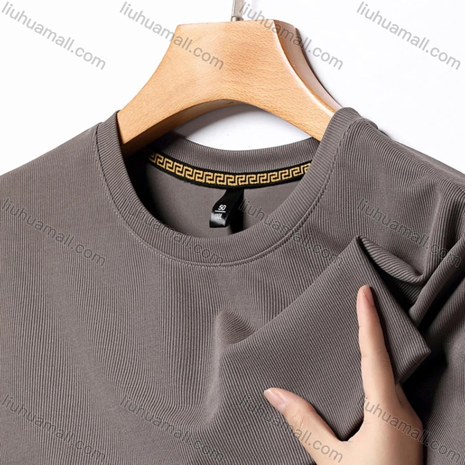 Wholesale Men's Basics Crew Neck Short Sleeve Plain Breathable T-shirts 81176# - Liuhuamall