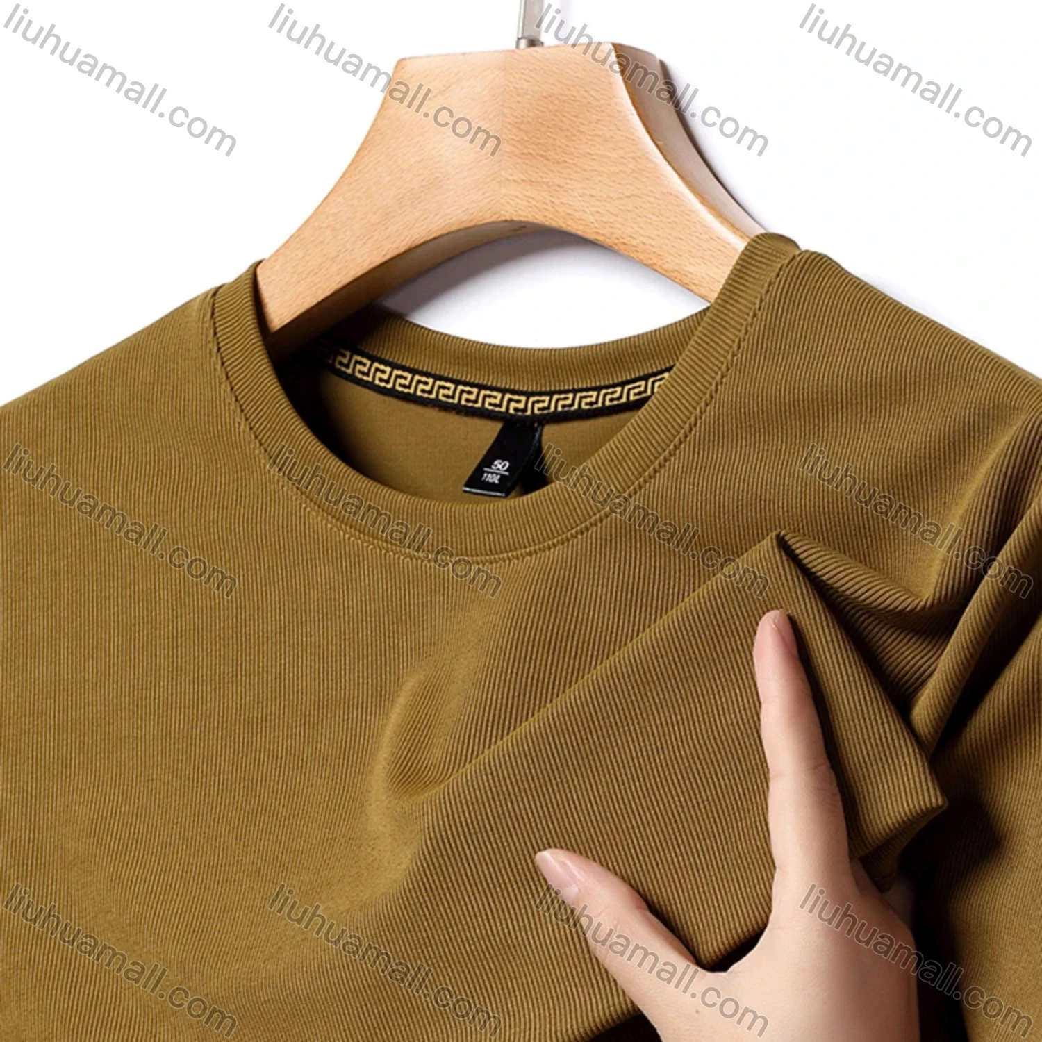 Wholesale Men's Basics Crew Neck Short Sleeve Plain Breathable T-shirts 81176# - Liuhuamall