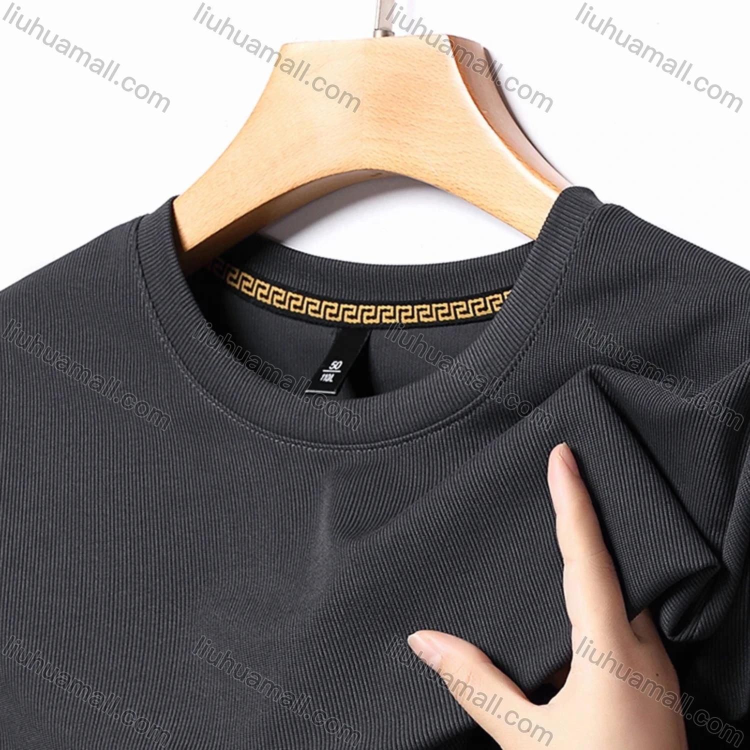 Wholesale Men's Basics Crew Neck Short Sleeve Plain Breathable T-shirts 81176# - Liuhuamall
