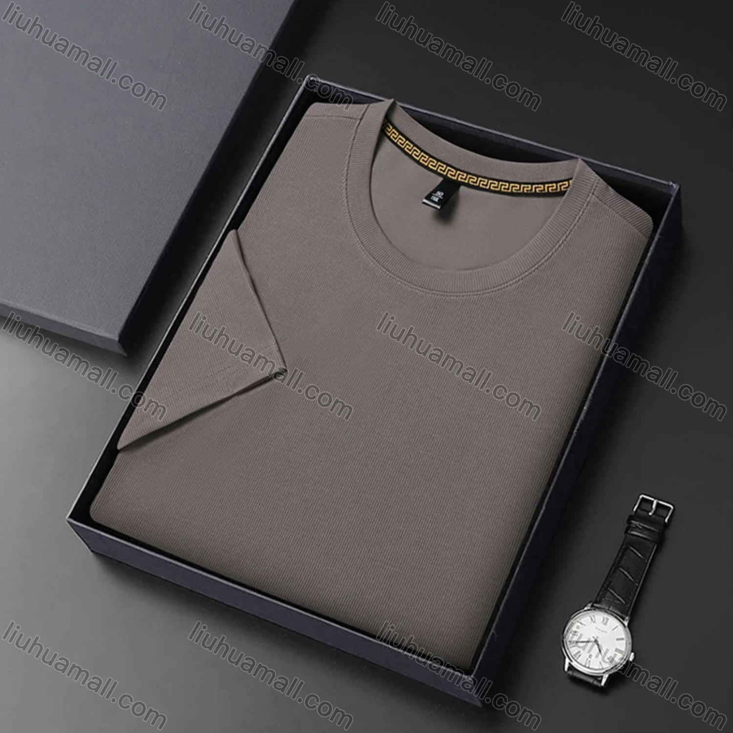 Wholesale Men's Basics Crew Neck Short Sleeve Plain Breathable T-shirts 81176# - Liuhuamall