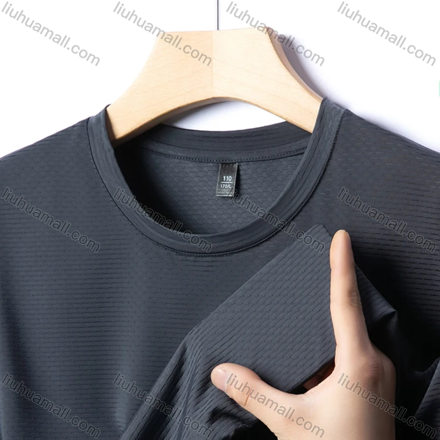 Wholesale Men's Sporty Basics Crew Neck Short Sleeve Plain Quick Dry Breathable T-shirts 88138# - Liuhuamall