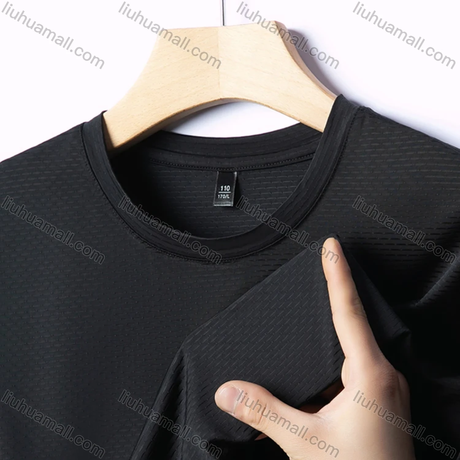 Wholesale Men's Sporty Basics Crew Neck Short Sleeve Plain Quick Dry Breathable T-shirts 88138# - Liuhuamall