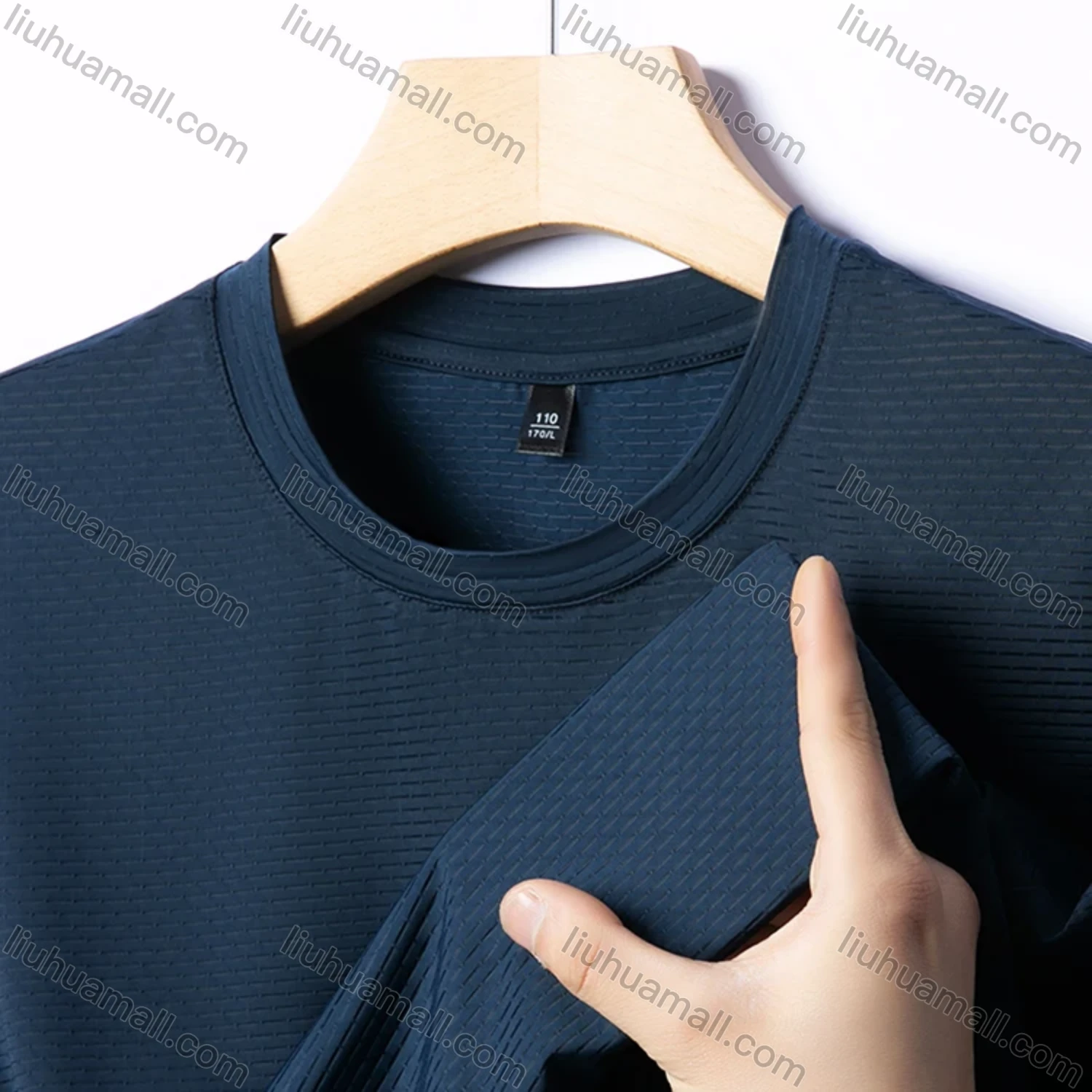 Wholesale Men's Sporty Basics Crew Neck Short Sleeve Plain Quick Dry Breathable T-shirts 88138# - Liuhuamall