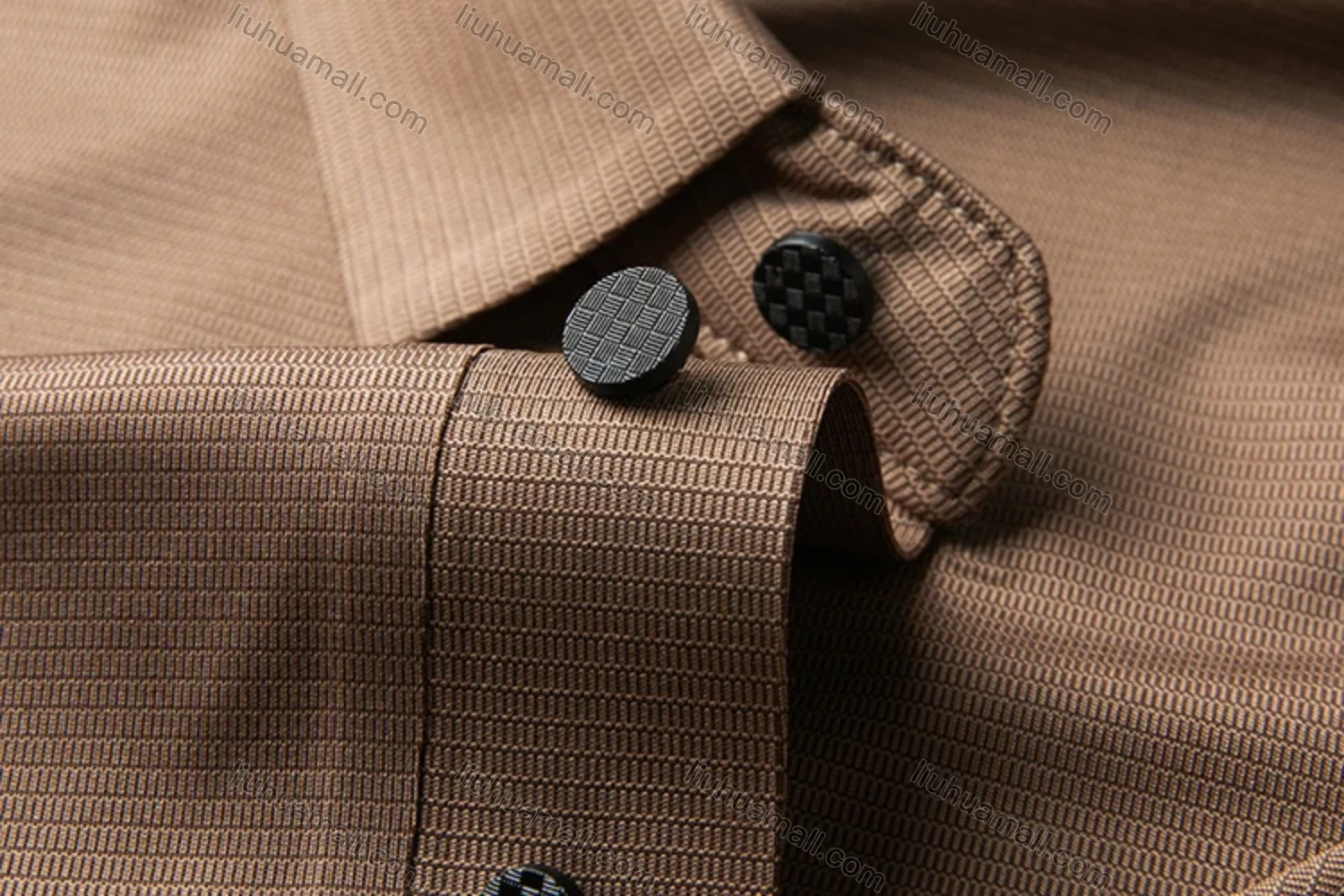 Wholesale Men's Business Plain Label Short Sleeve Split Side Polo Shirt 89305# - Liuhuamall