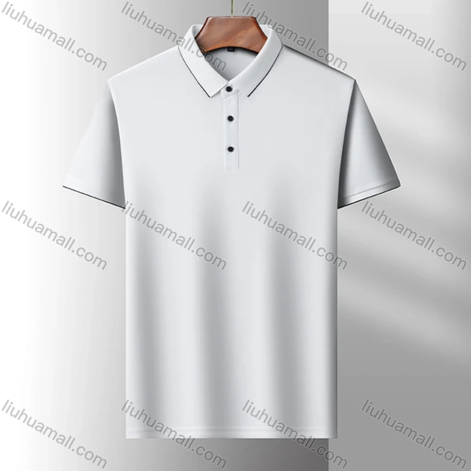 Wholesale Men's Casual Plain Short Sleeve Breathable Polo Shirt 90223# - Liuhuamall
