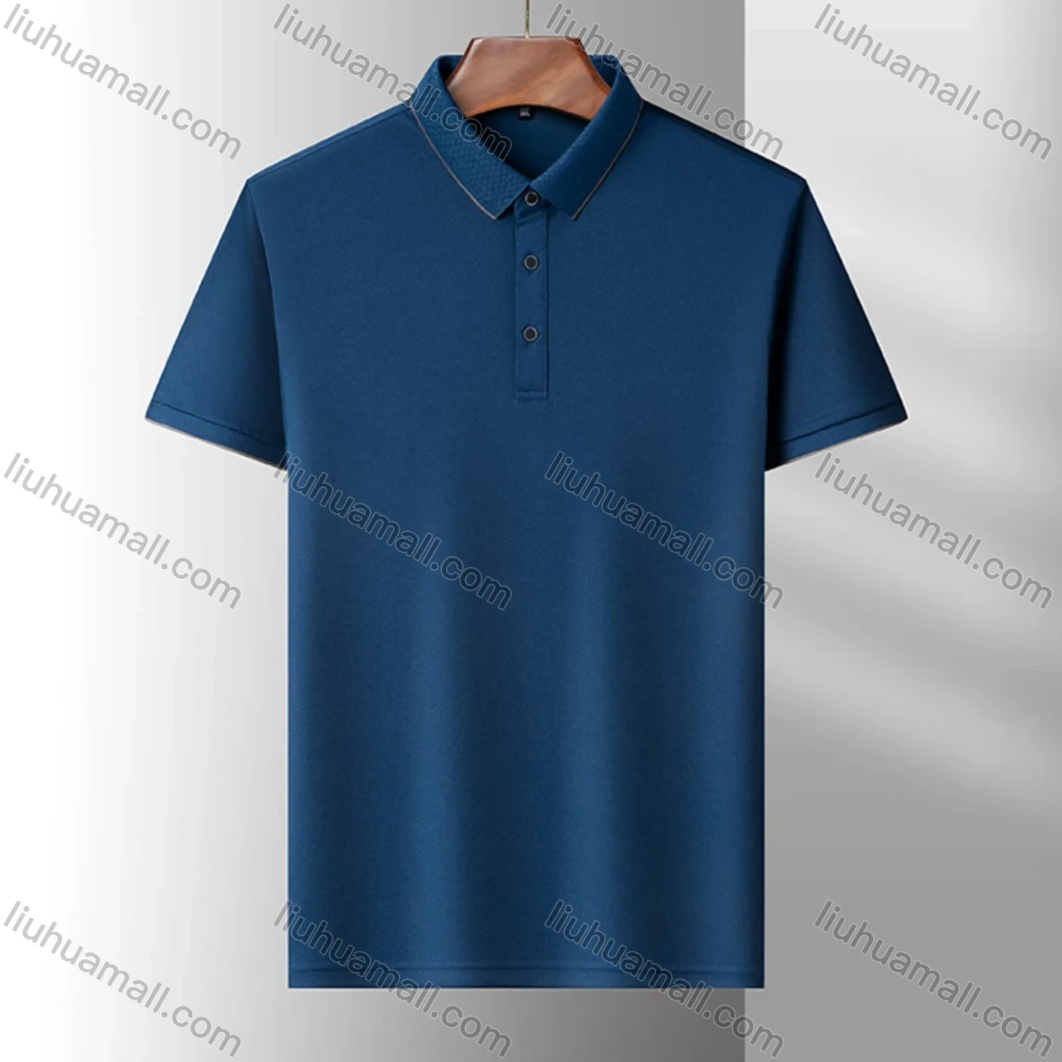 Wholesale Men's Casual Plain Short Sleeve Breathable Polo Shirt 90223# - Liuhuamall