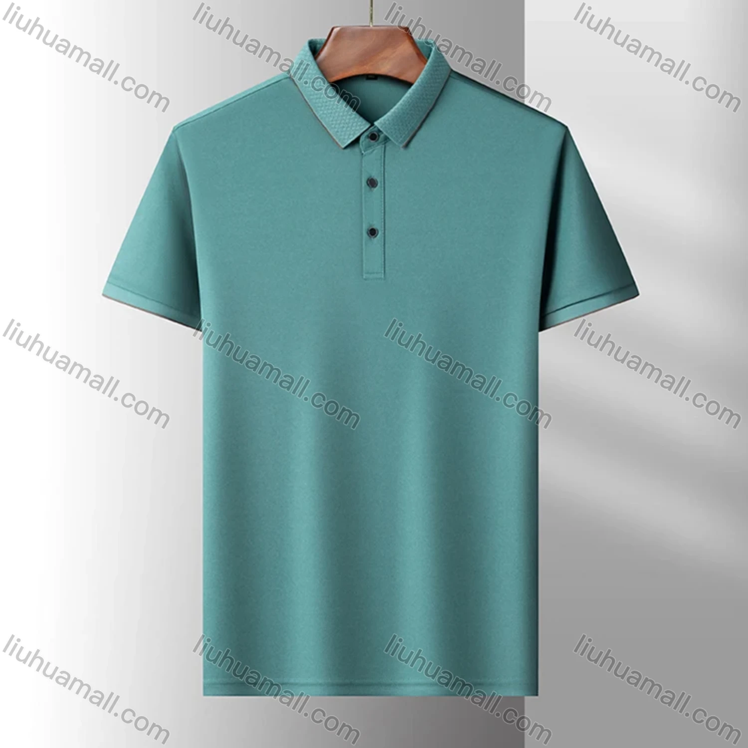 Wholesale Men's Casual Plain Short Sleeve Breathable Polo Shirt 90223# - Liuhuamall