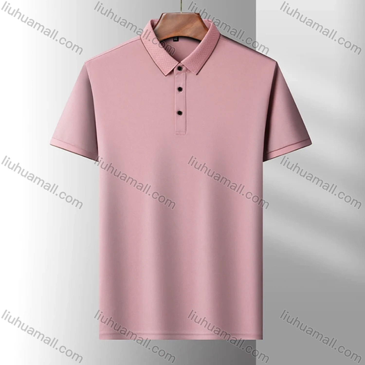 Wholesale Men's Casual Plain Short Sleeve Breathable Polo Shirt 90223# - Liuhuamall