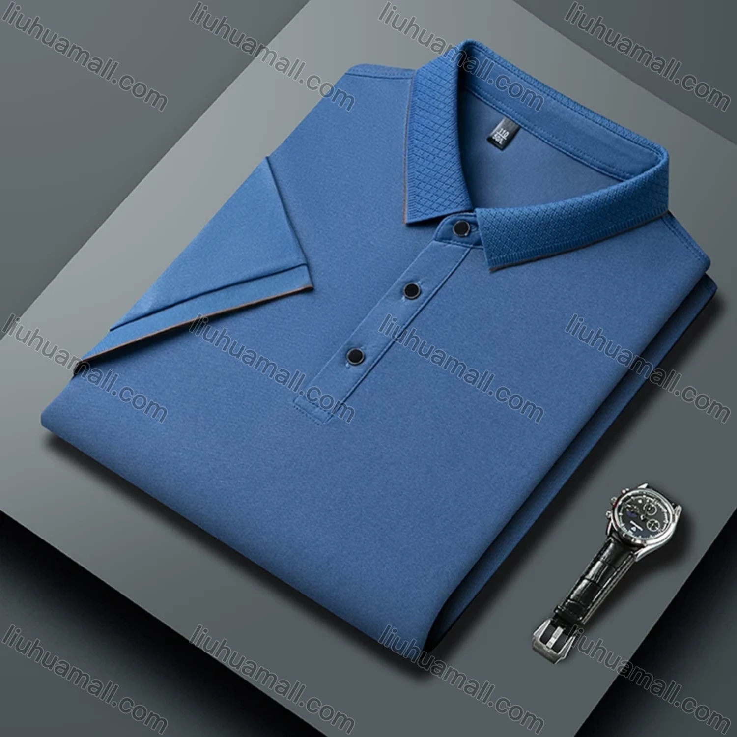 Wholesale Men's Casual Plain Short Sleeve Breathable Polo Shirt 90223# - Liuhuamall