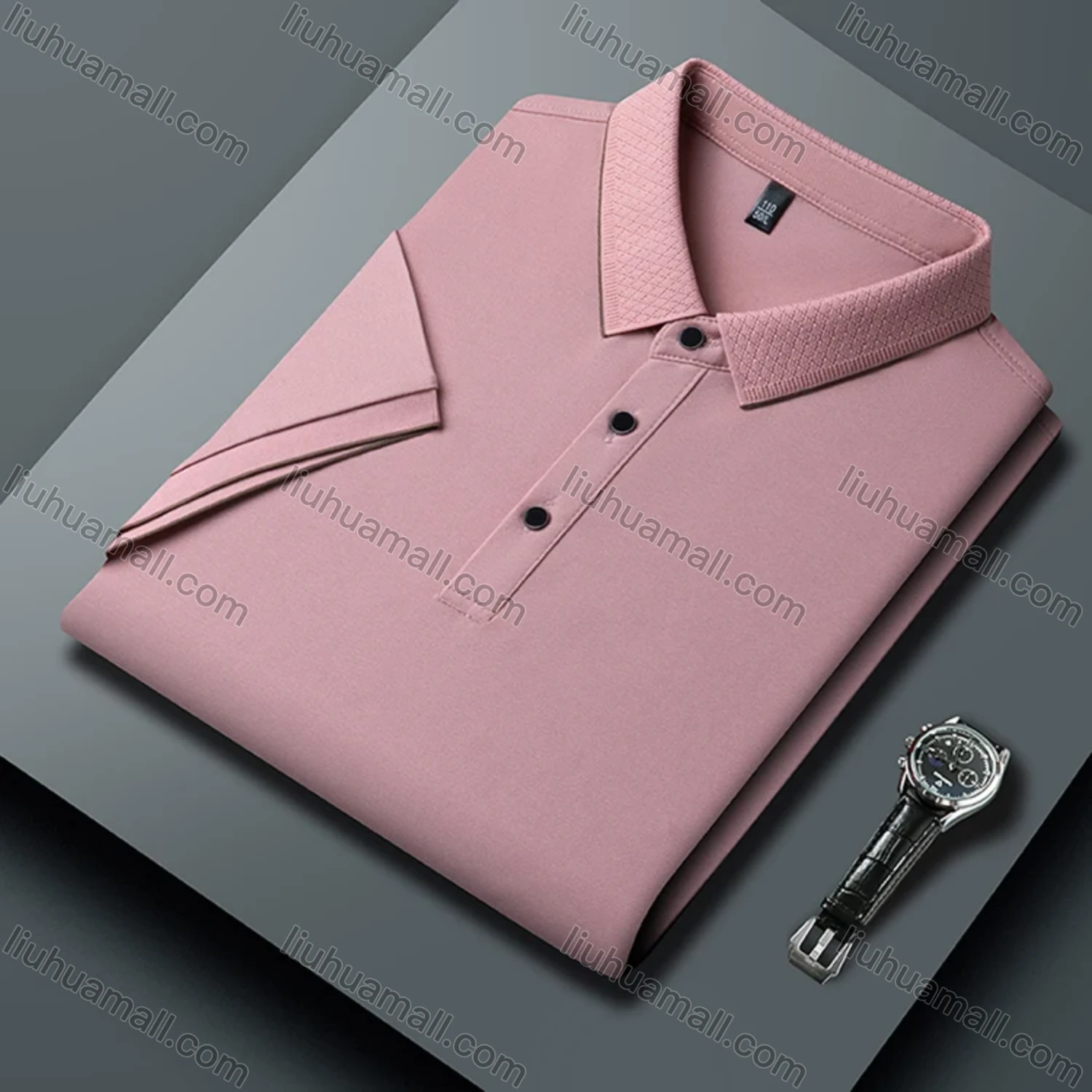 Wholesale Men's Casual Plain Short Sleeve Breathable Polo Shirt 90223# - Liuhuamall