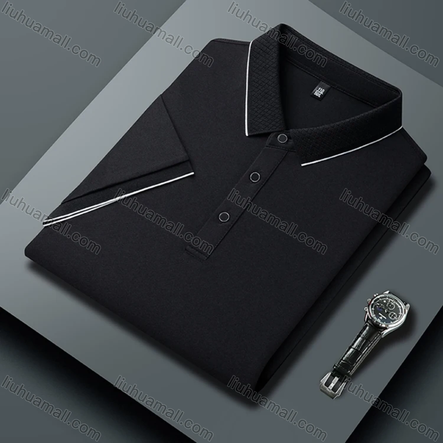 Wholesale Men's Casual Plain Short Sleeve Breathable Polo Shirt 90223# - Liuhuamall