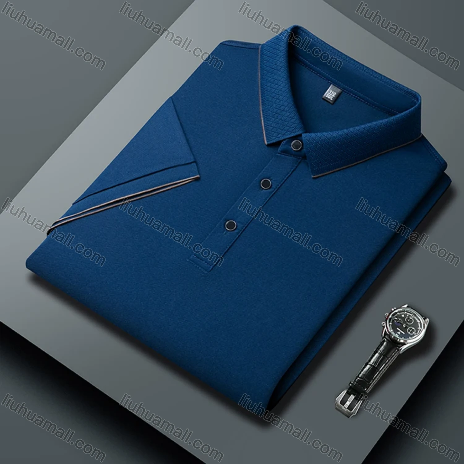 Wholesale Men's Casual Plain Short Sleeve Breathable Polo Shirt 90223# - Liuhuamall