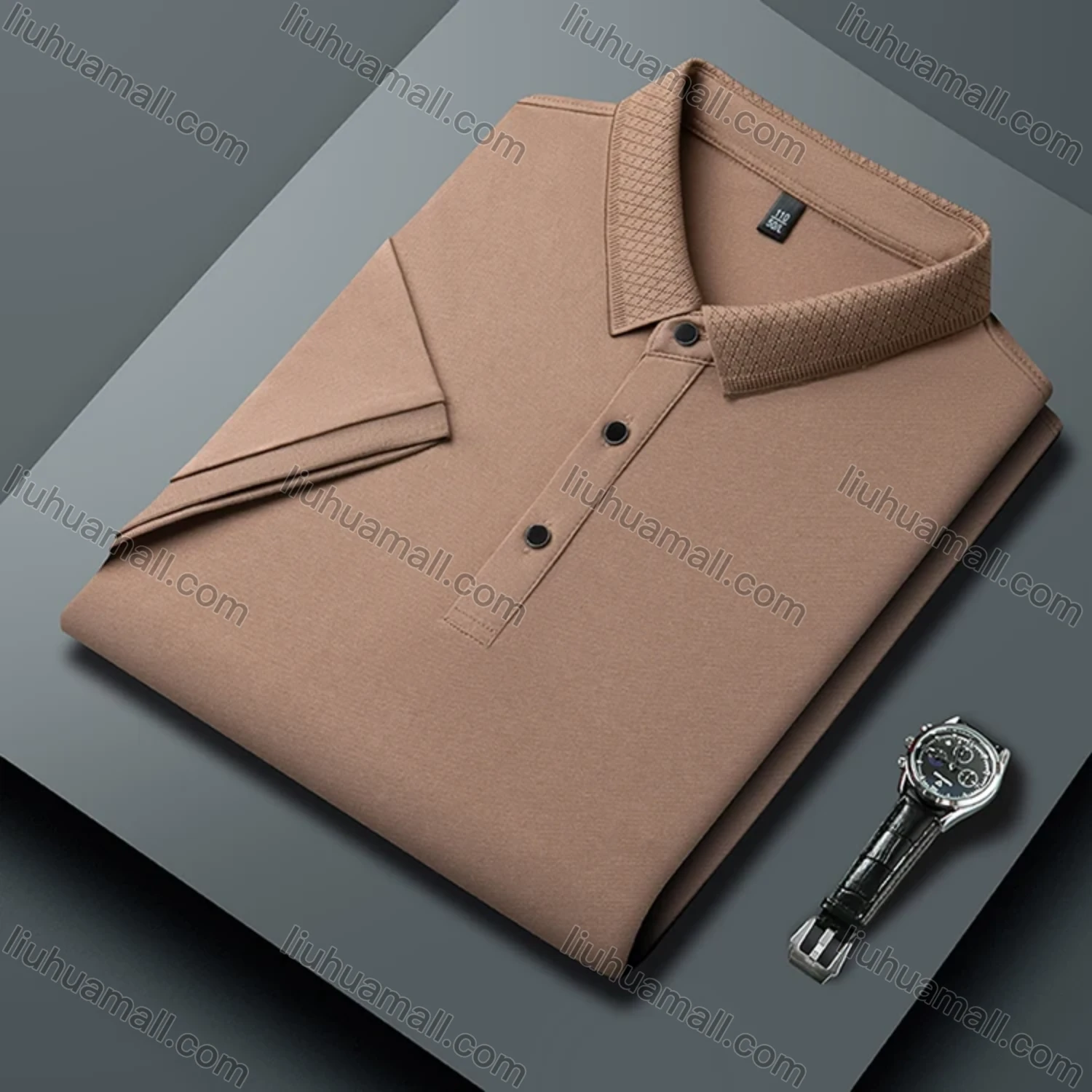 Wholesale Men's Casual Plain Short Sleeve Breathable Polo Shirt 90223# - Liuhuamall