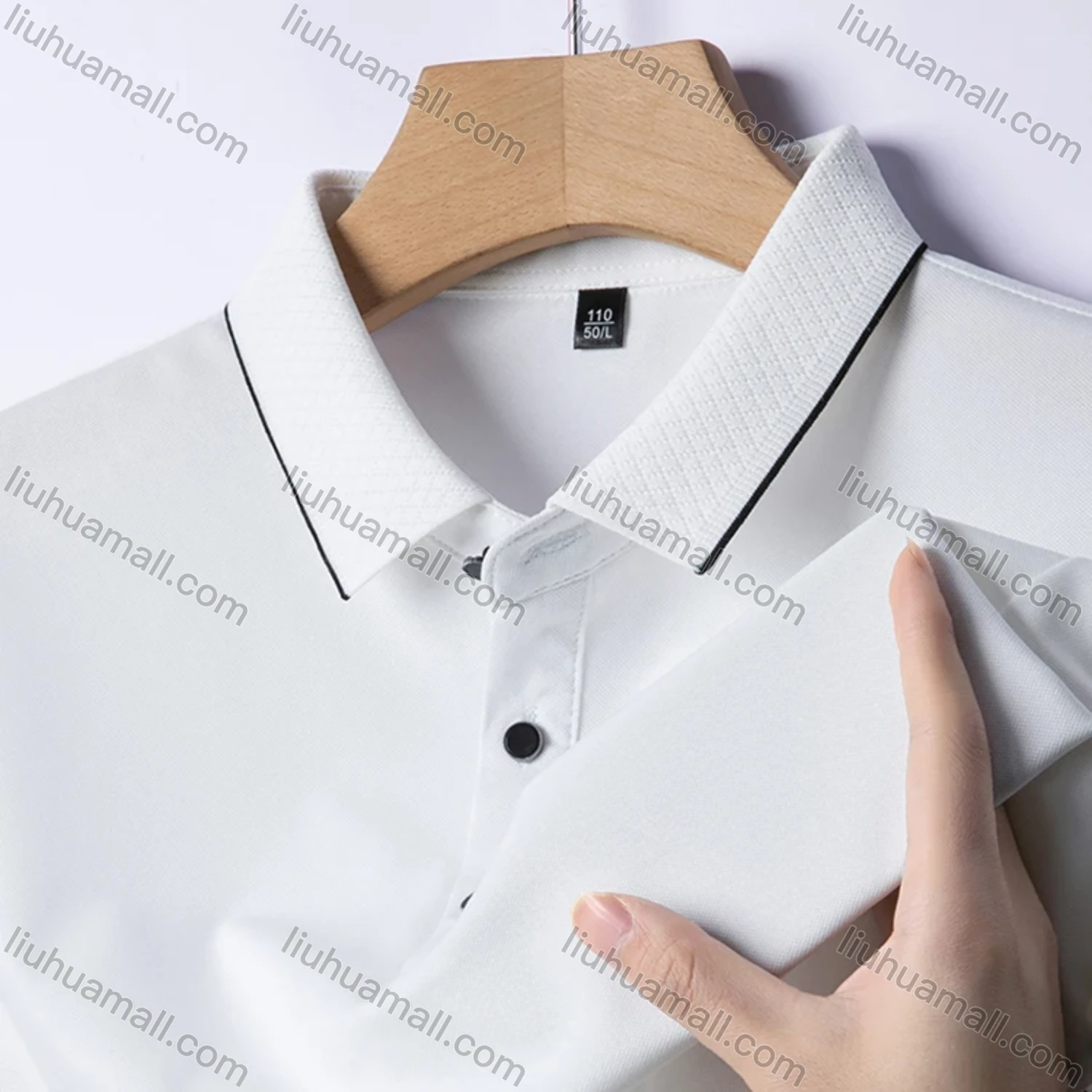 Wholesale Men's Casual Plain Short Sleeve Breathable Polo Shirt 90223# - Liuhuamall