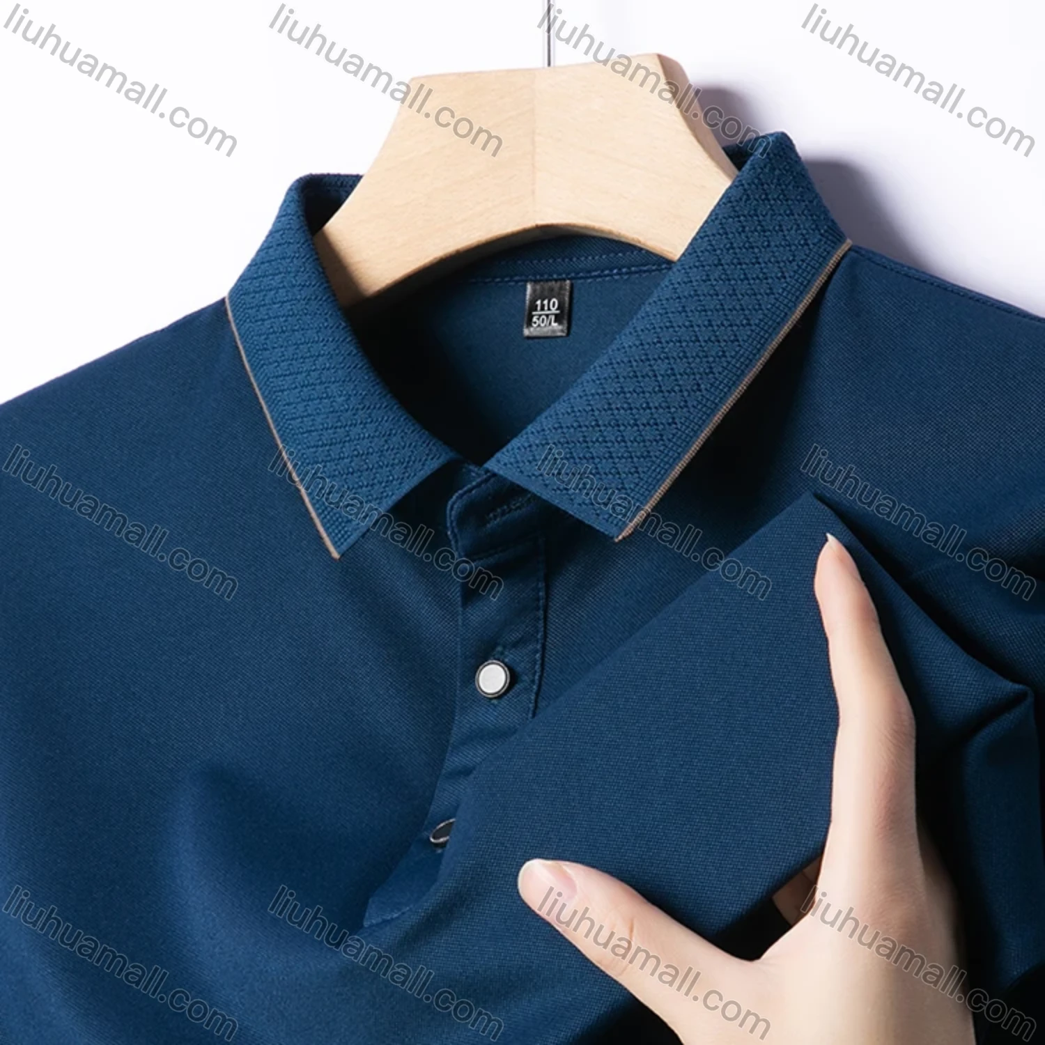 Wholesale Men's Casual Plain Short Sleeve Breathable Polo Shirt 90223# - Liuhuamall