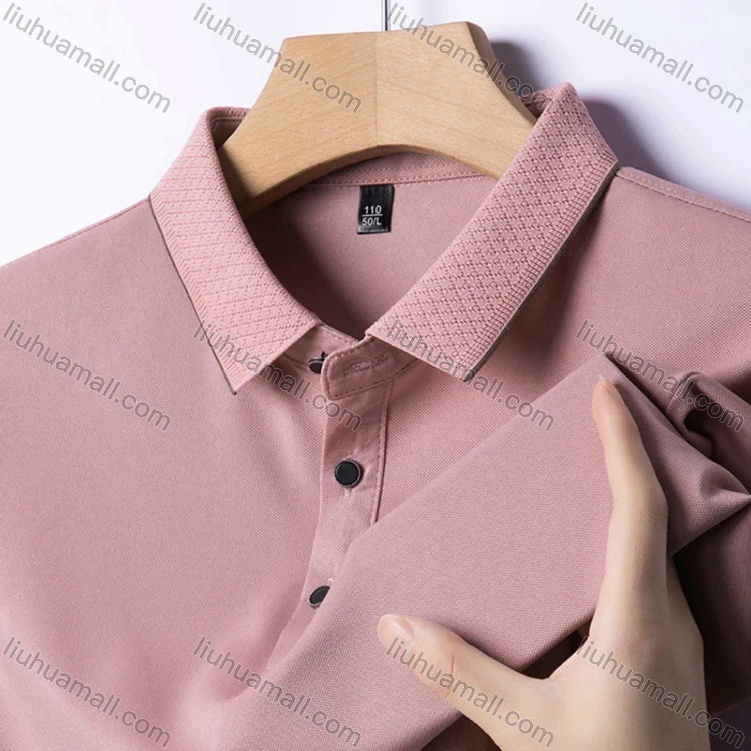 Wholesale Men's Casual Plain Short Sleeve Breathable Polo Shirt 90223# - Liuhuamall