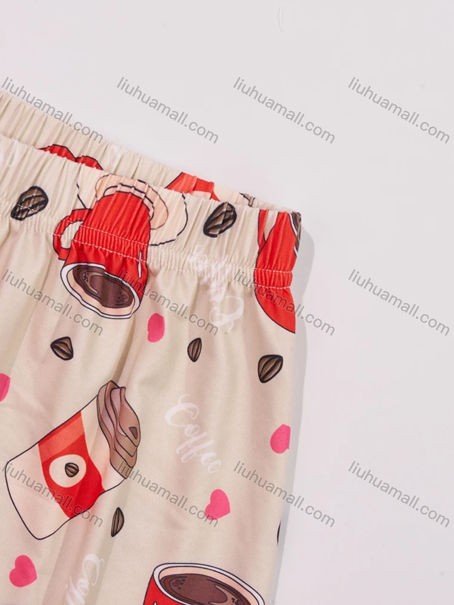 Wholesale Women's Lounge Milk Silk Graphic Letter Double Spaghetti Straps Tops & Allover Print Shorts Pajamas Sets DM2207-05# - Liuhuamall