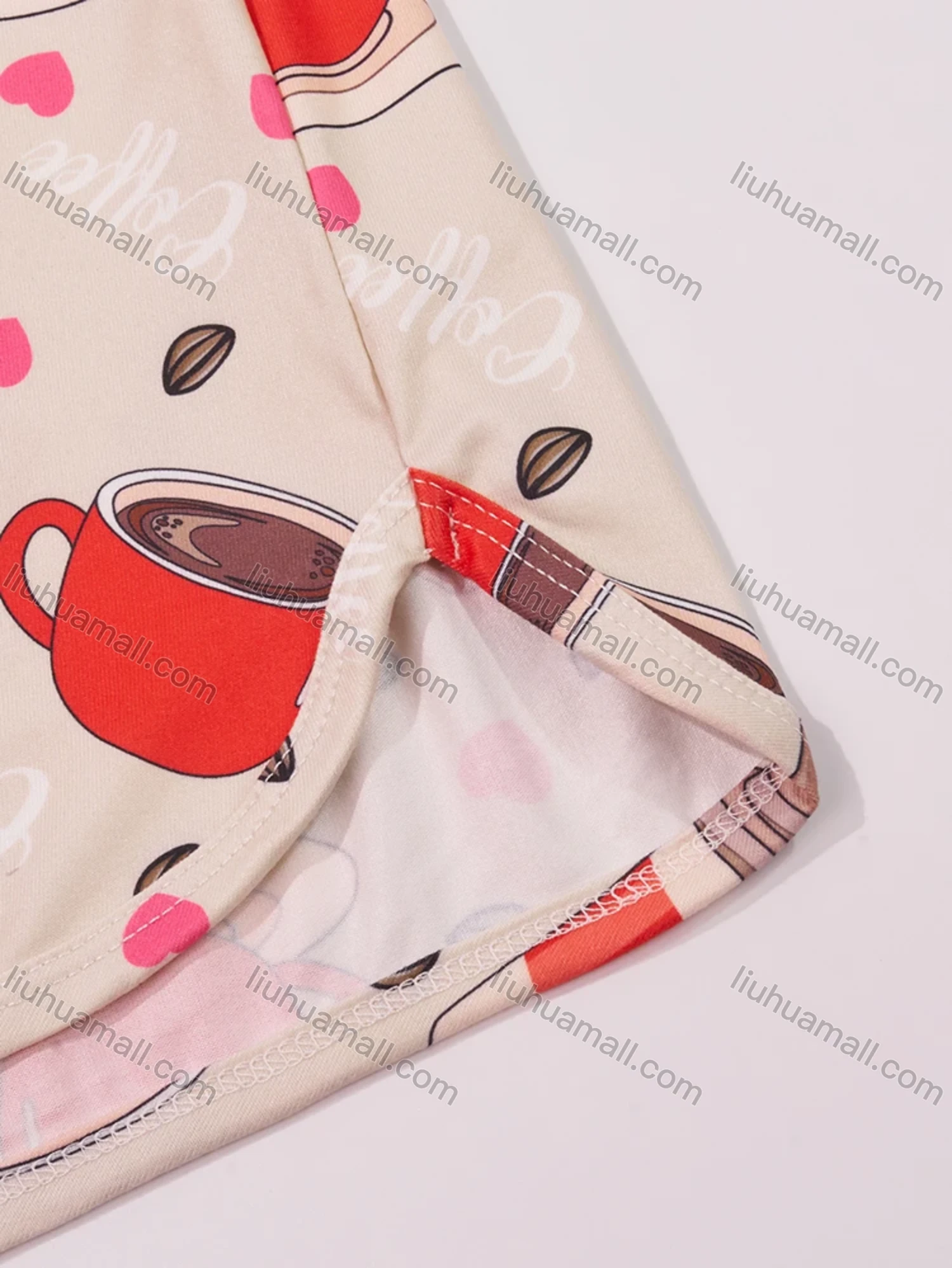 Wholesale Women's Lounge Milk Silk Graphic Letter Double Spaghetti Straps Tops & Allover Print Shorts Pajamas Sets DM2207-05# - Liuhuamall