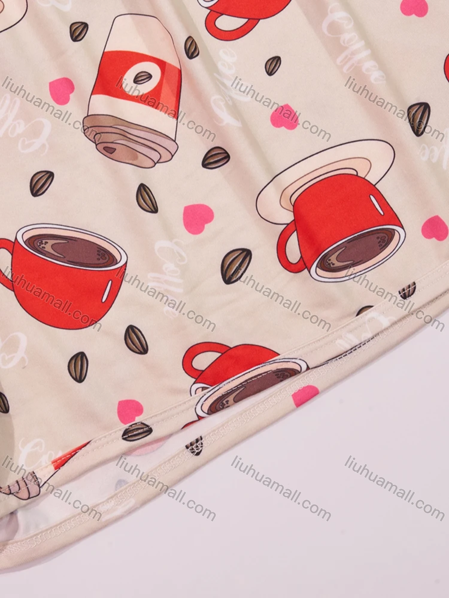 Wholesale Women's Lounge Milk Silk Graphic Letter Double Spaghetti Straps Tops & Allover Print Shorts Pajamas Sets DM2207-05# - Liuhuamall