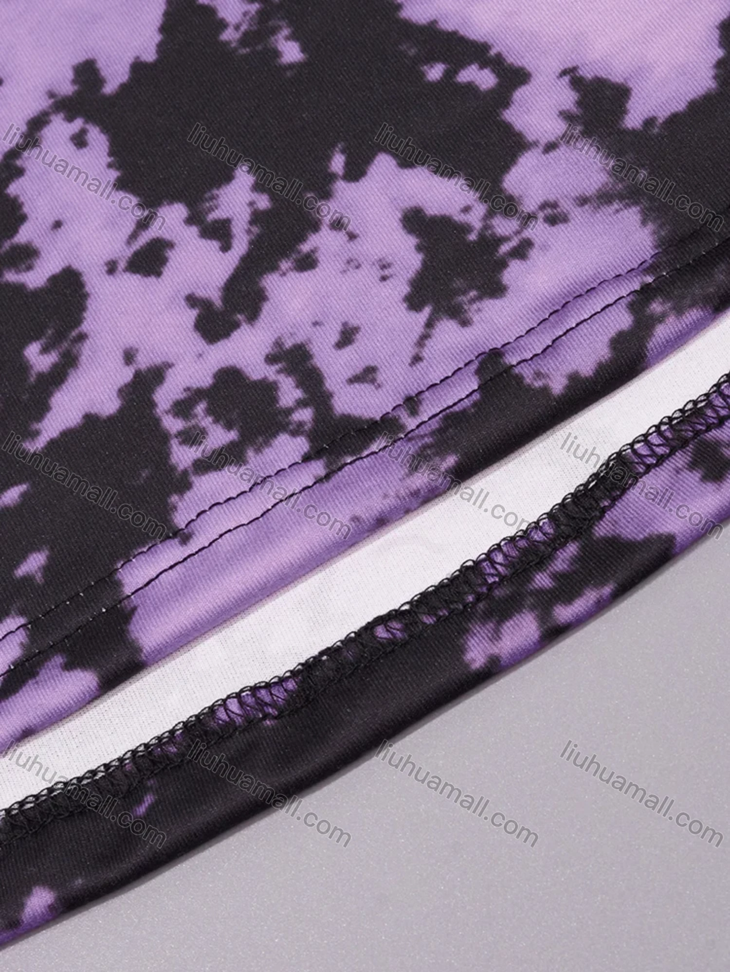 Wholesale Women's Lounge Milk Silk Tie Dye Double Spaghetti Straps Cami Tops & Shorts Pajamas Sets DM2206# - Liuhuamall