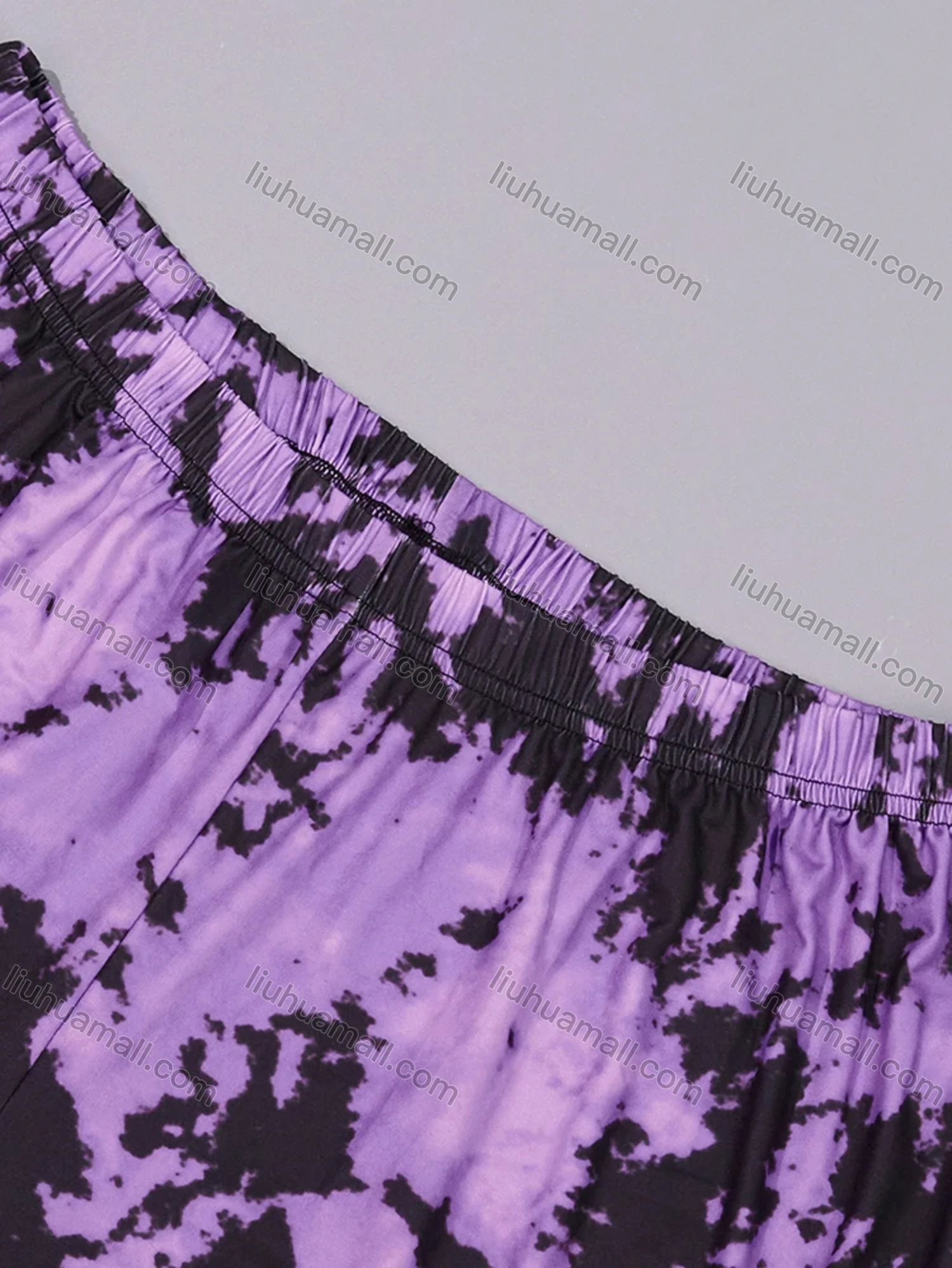 Wholesale Women's Lounge Milk Silk Tie Dye Double Spaghetti Straps Cami Tops & Shorts Pajamas Sets DM2206# - Liuhuamall