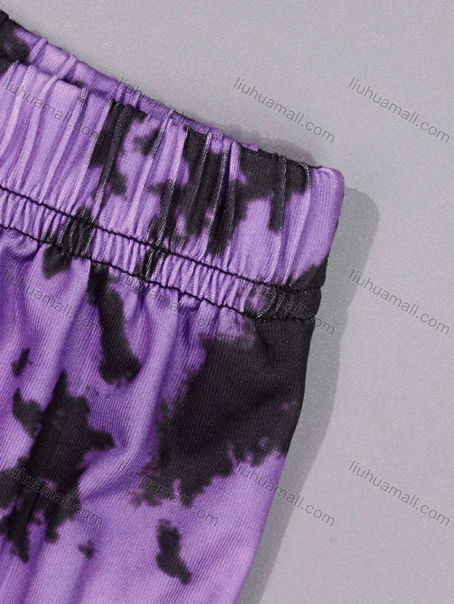 Wholesale Women's Lounge Milk Silk Tie Dye Double Spaghetti Straps Cami Tops & Shorts Pajamas Sets DM2206# - Liuhuamall