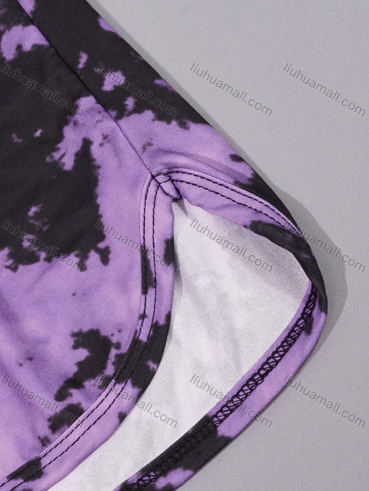 Wholesale Women's Lounge Milk Silk Tie Dye Double Spaghetti Straps Cami Tops & Shorts Pajamas Sets DM2206# - Liuhuamall