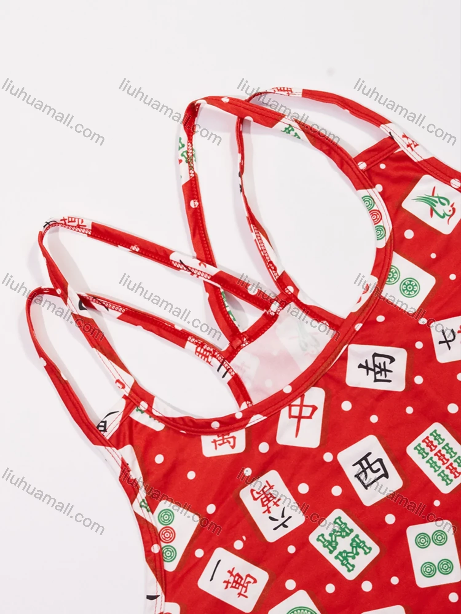 Wholesale Women's Lounge Milk Silk Allover Print Pin Dot Double Spaghetti Straps Cami Tops & Shorts Pajamas Sets DM2206-04# - Liuhuamall