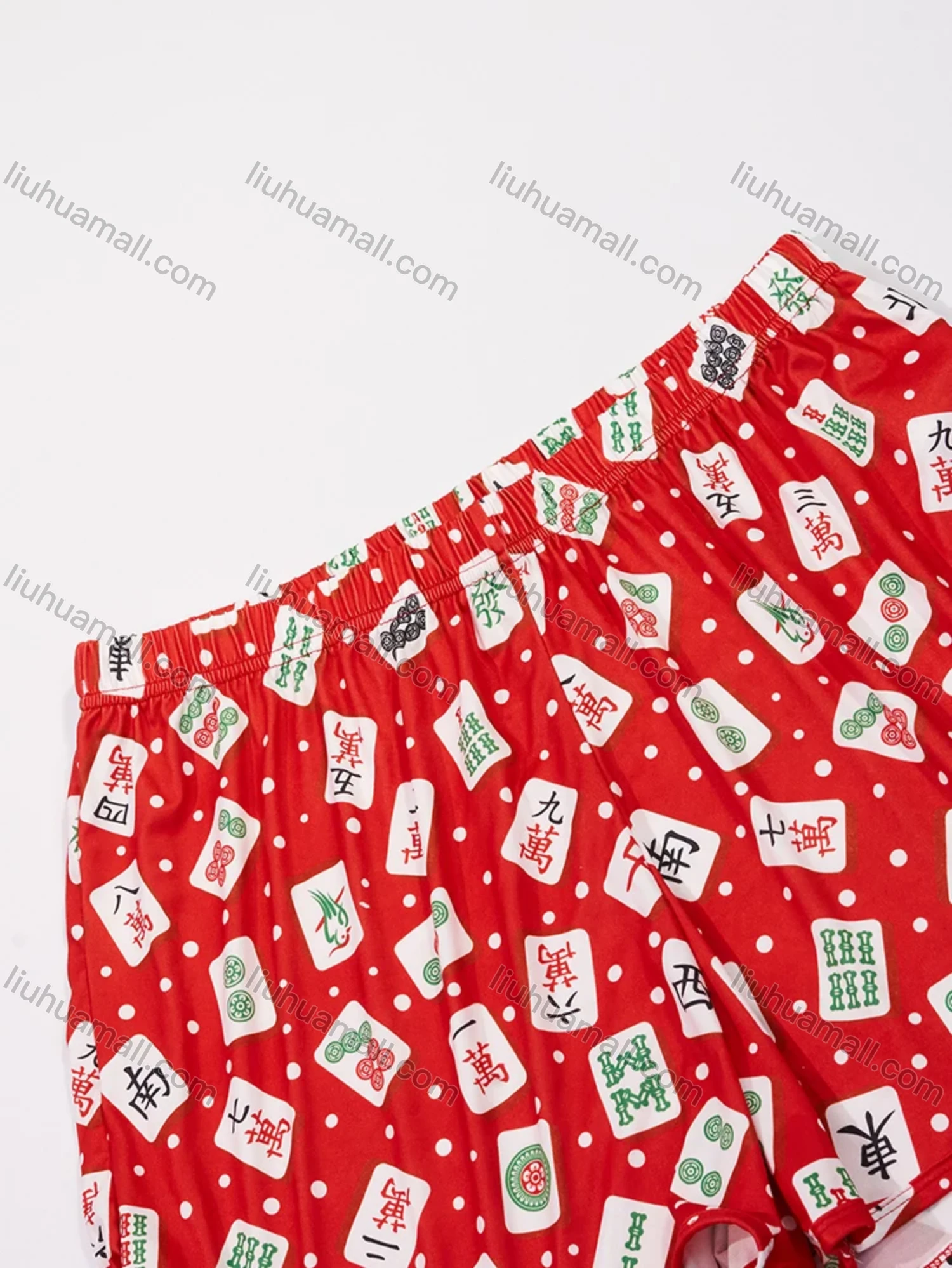 Wholesale Women's Lounge Milk Silk Allover Print Pin Dot Double Spaghetti Straps Cami Tops & Shorts Pajamas Sets DM2206-04# - Liuhuamall