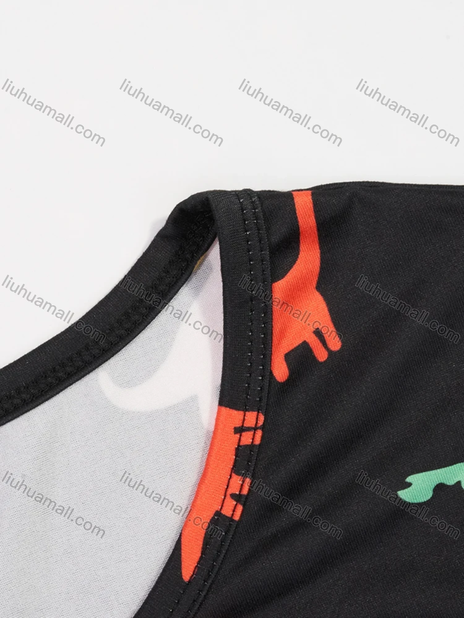 Wholesale Women's Milk Silk Allover Dinosaur Print Short Sleeve Crew Neck Curved Hem Lounge Short Nightdress DM1302-06# - Liuhuamall