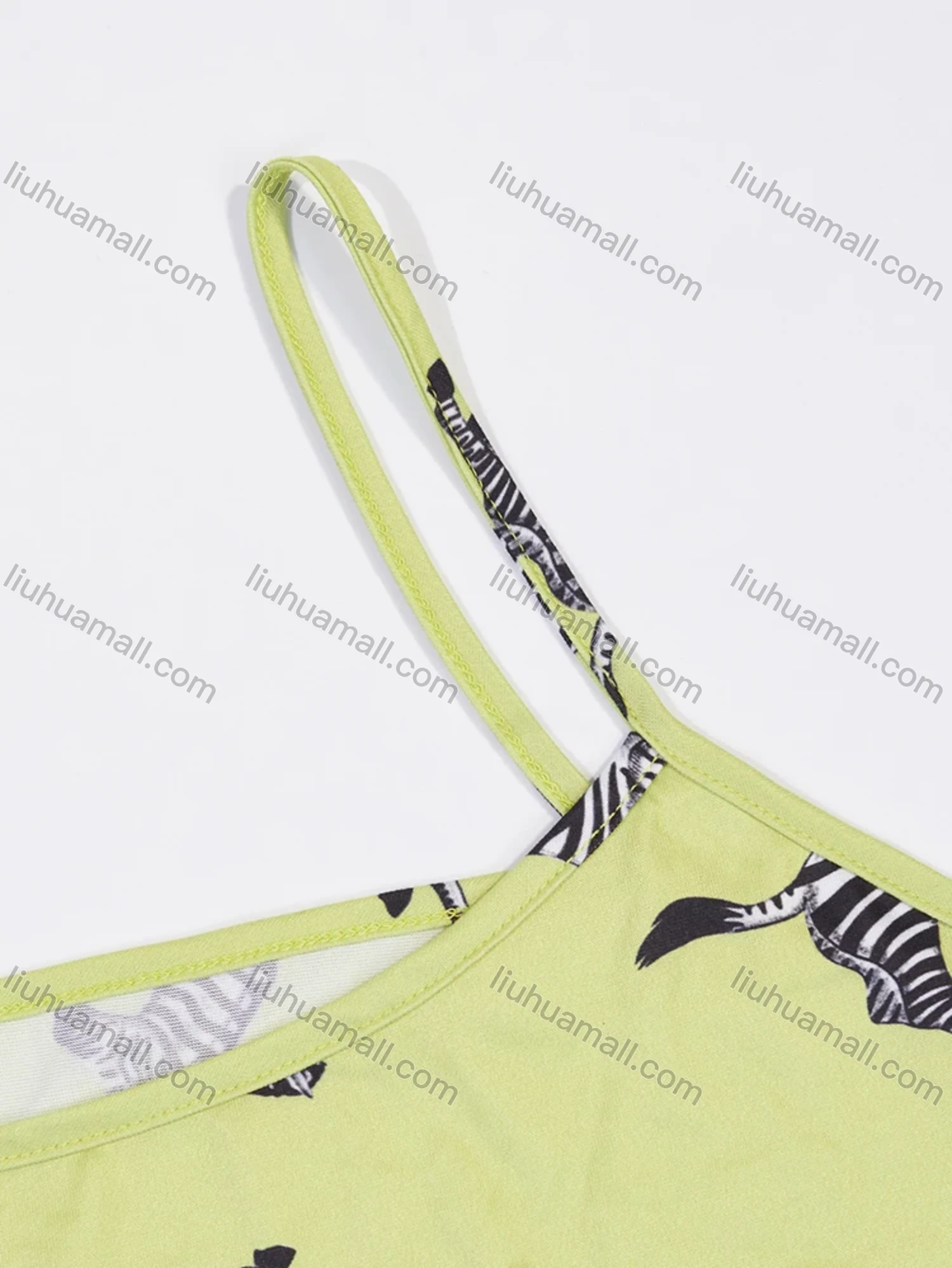 Wholesale Women's Lounge Milk Silk Allover Zebra Print Ruched Cami Tops & Shorts Pajamas Sets DM2121-02# - Liuhuamall