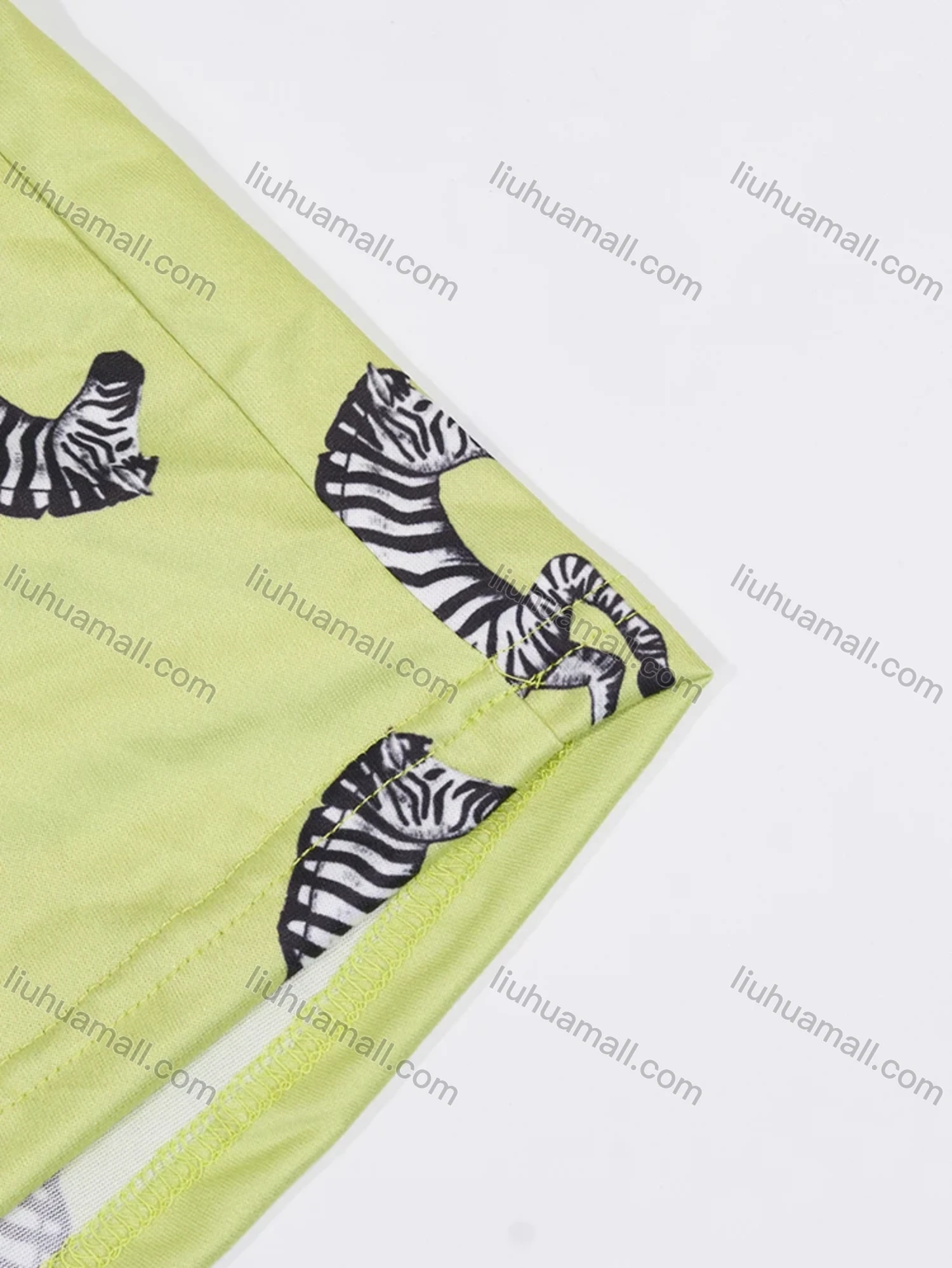 Wholesale Women's Lounge Milk Silk Allover Zebra Print Ruched Cami Tops & Shorts Pajamas Sets DM2121-02# - Liuhuamall