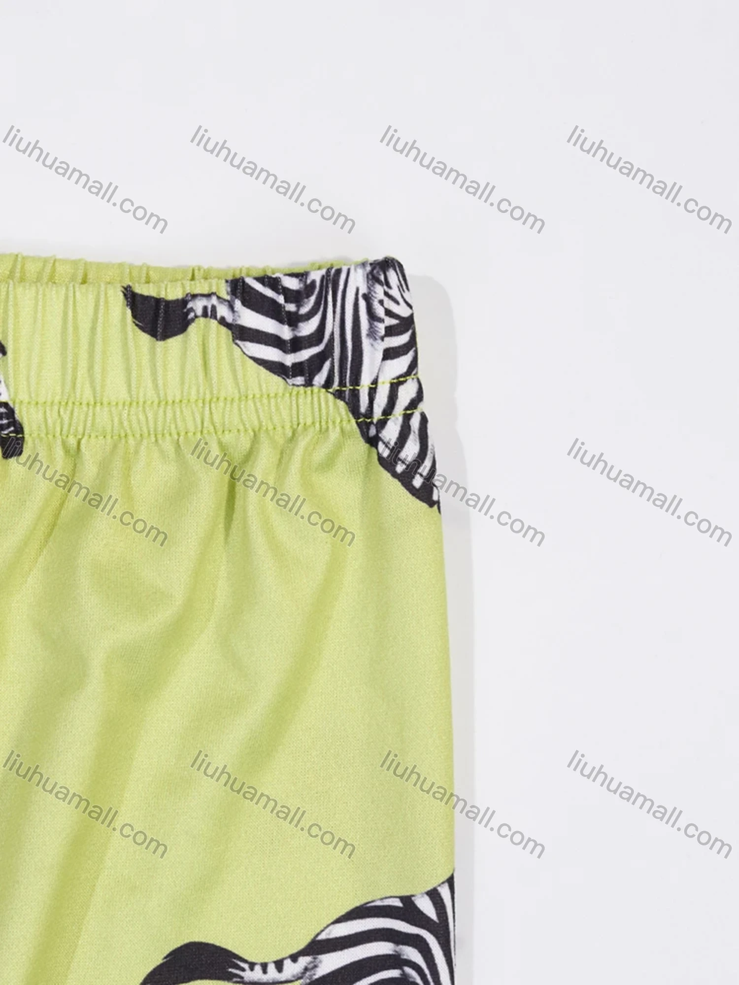 Wholesale Women's Lounge Milk Silk Allover Zebra Print Ruched Cami Tops & Shorts Pajamas Sets DM2121-02# - Liuhuamall
