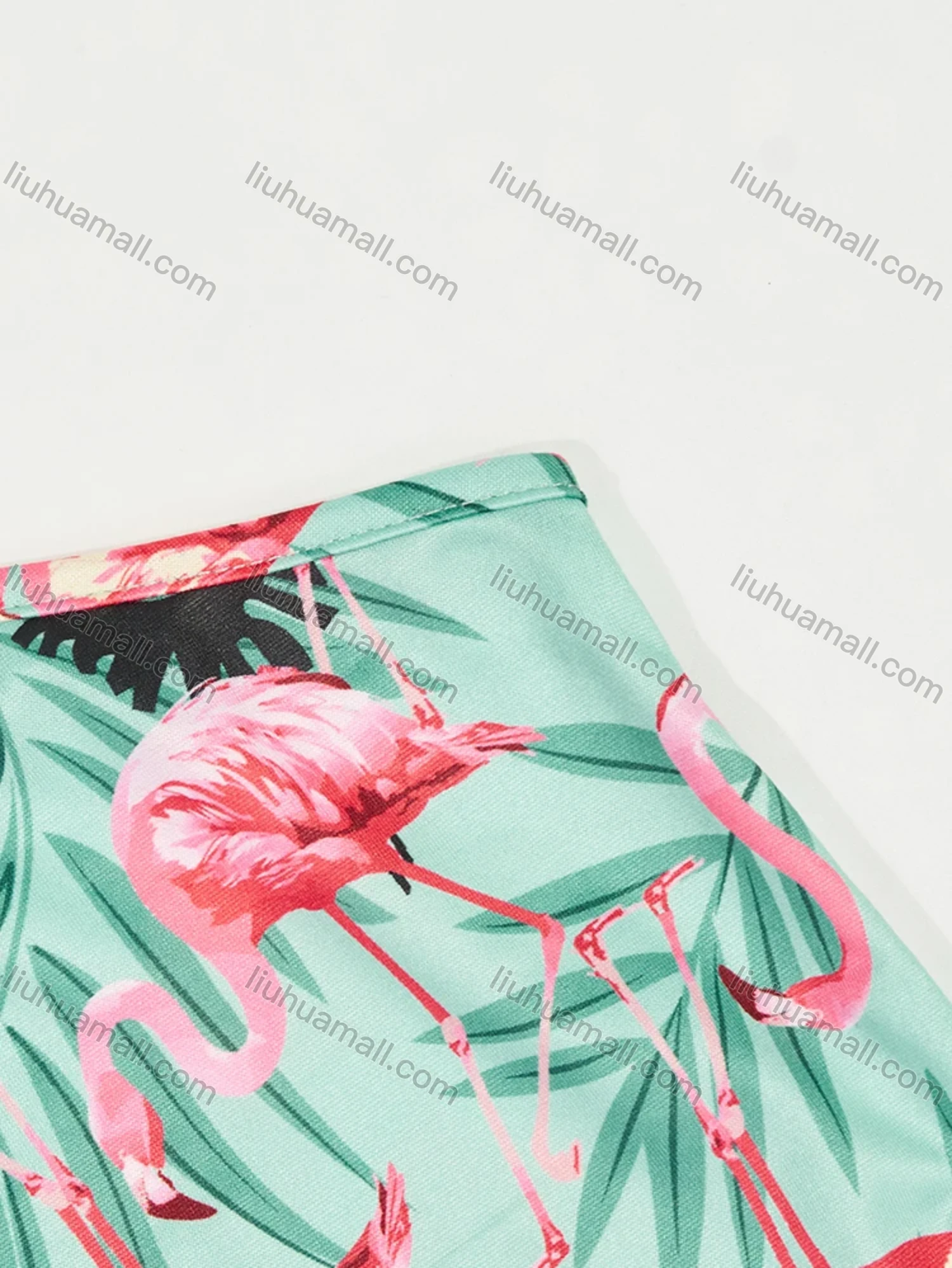 Wholesale Women's Milk Silk Allover Print Drawstring Cami Lounge Midi Nightdress DM1120-01# - Liuhuamall