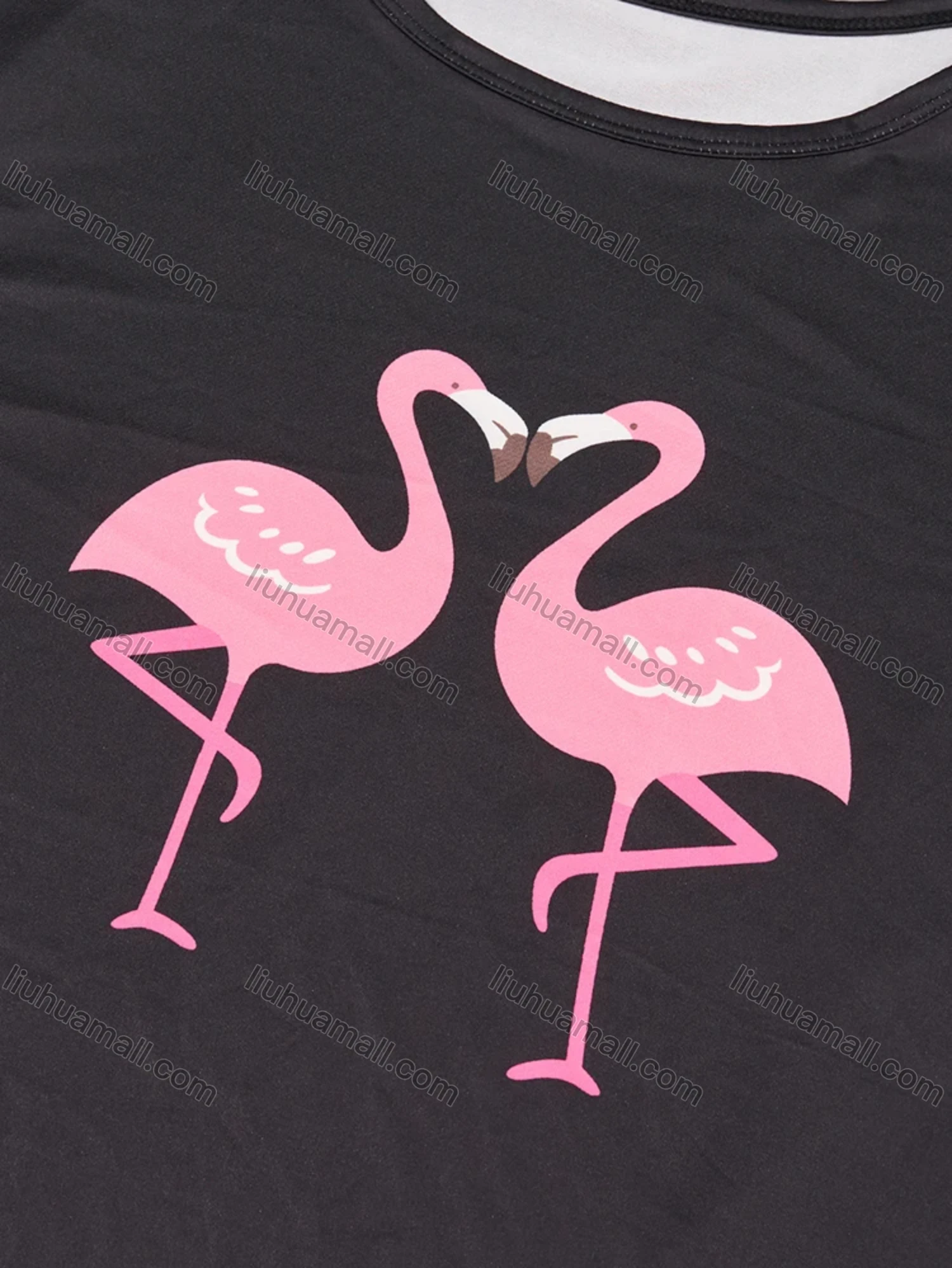 Wholesale Women's Lounge Milk Silk Animal Leaf Print Short Sleeve T-shirt & Capris Pant Pajamas Sets DM2316-02# - Liuhuamall