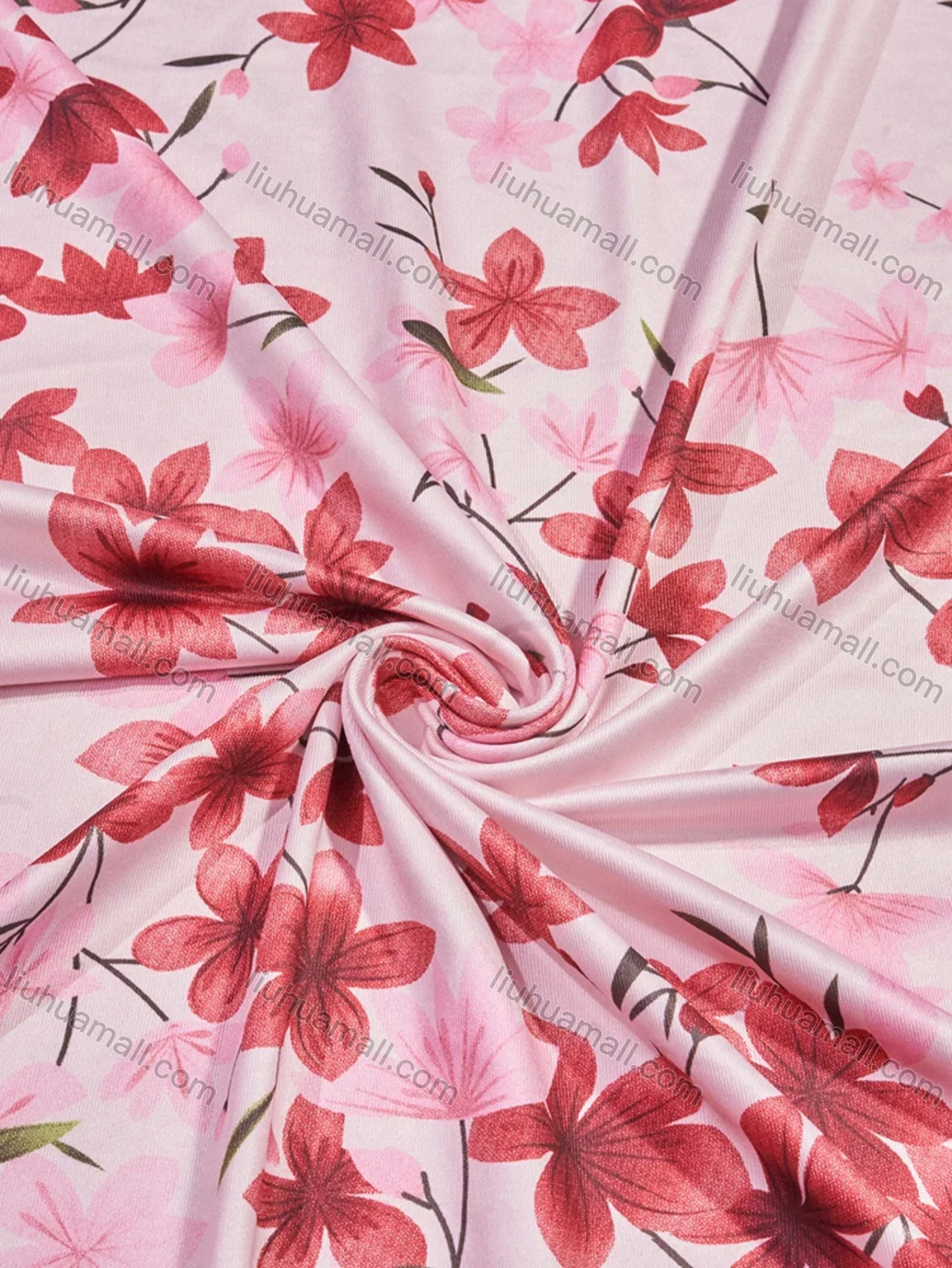 Wholesale Women's Comfy Milk Silk Floral Print Lettuce Trim Cami Lounge Midi Nightdress DM1105-01# - Liuhuamall