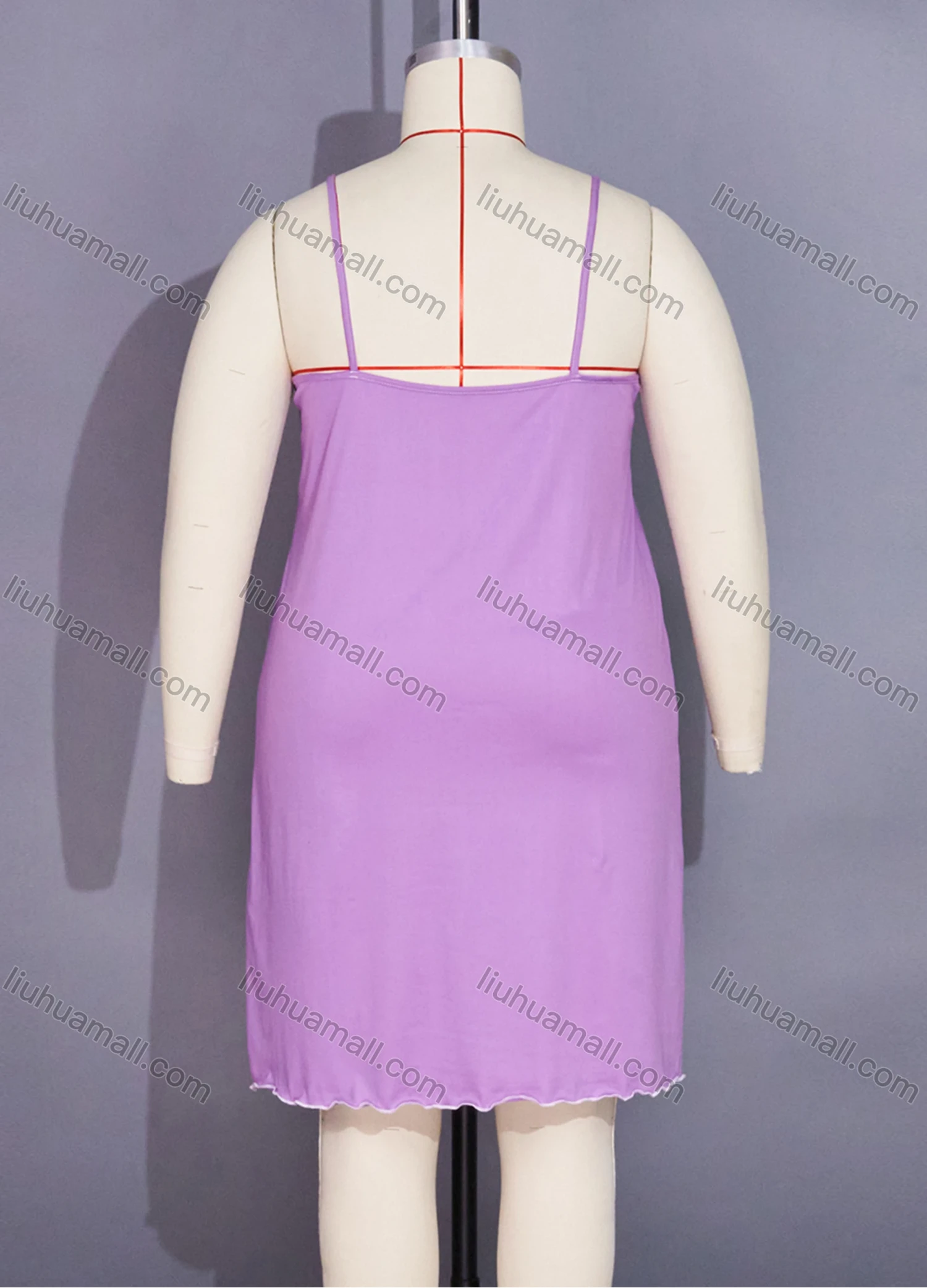 Wholesale Women's Comfy Milk Silk Graphic Letter Print Lettuce Trim Cami Lounge Short Nightdress DM1102-04# - Liuhuamall