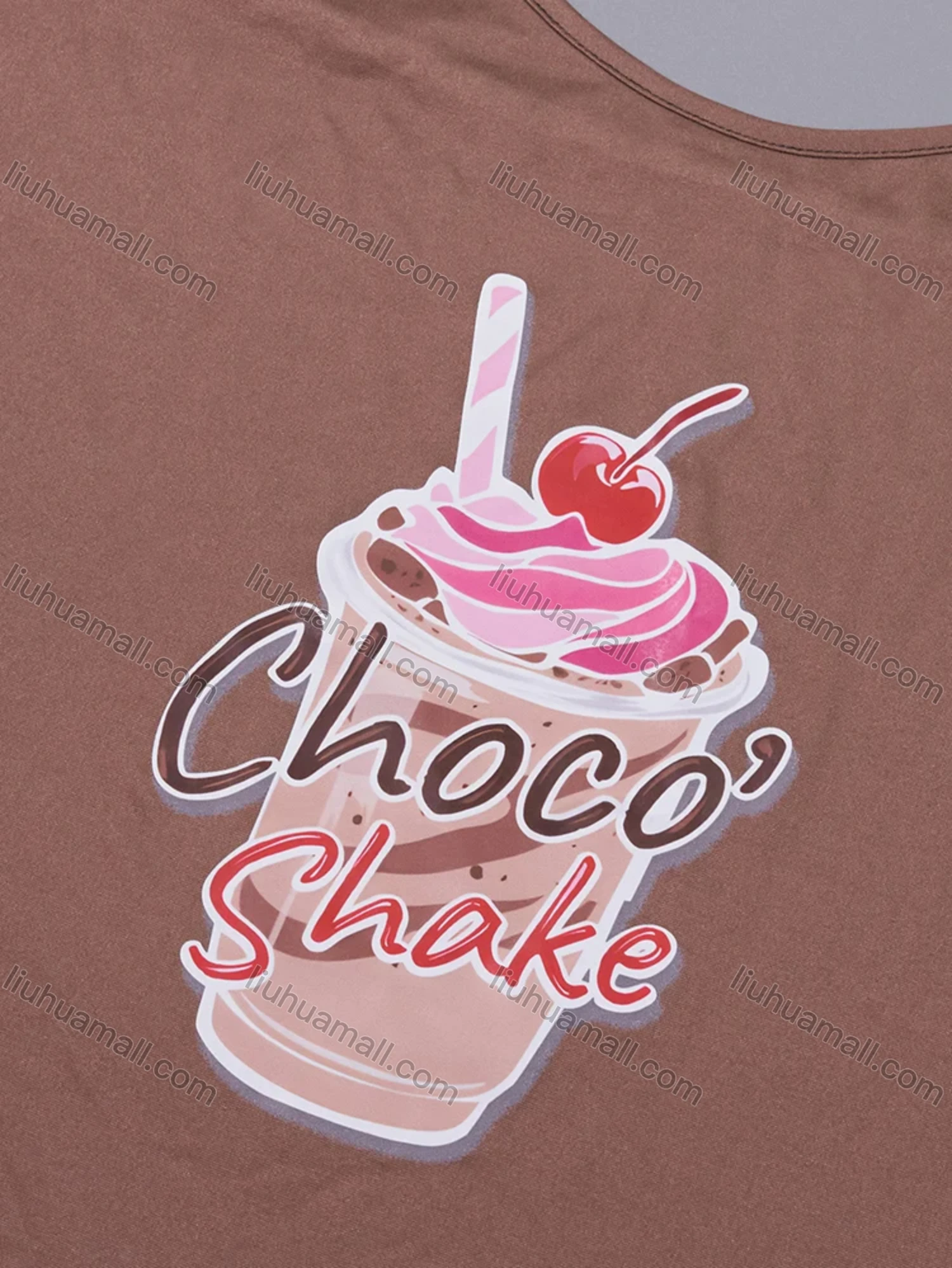 Wholesale Women's Comfy Milk Silk Graphic Letter Print Lettuce Trim Cami Lounge Short Nightdress DM1102-05# - Liuhuamall