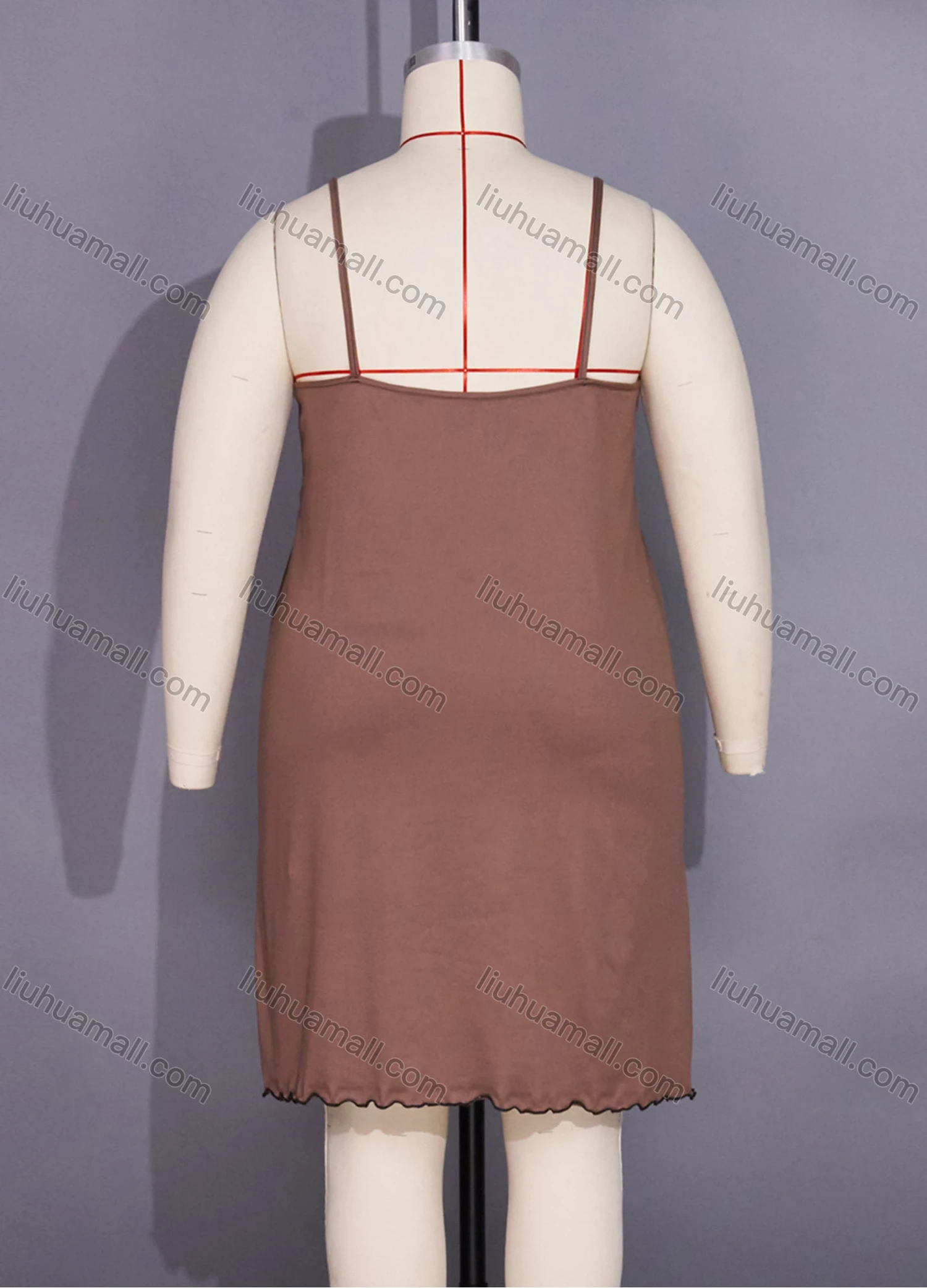 Wholesale Women's Comfy Milk Silk Graphic Letter Print Lettuce Trim Cami Lounge Short Nightdress DM1102-05# - Liuhuamall