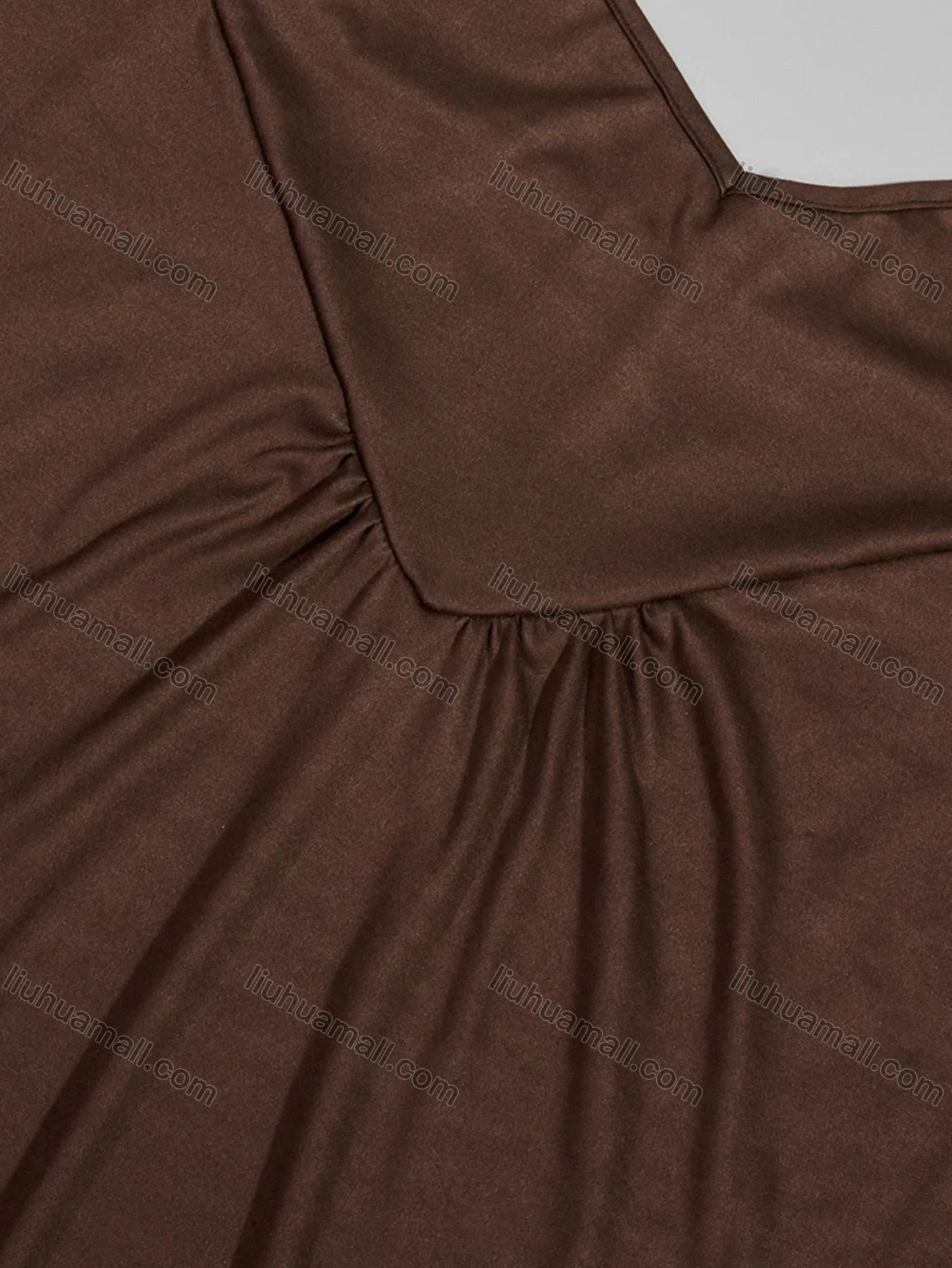 Wholesale Women's Milk Silk Plain Spaghetti Strap Ruched Cami Lounge Short Nightdress DM113# - Liuhuamall