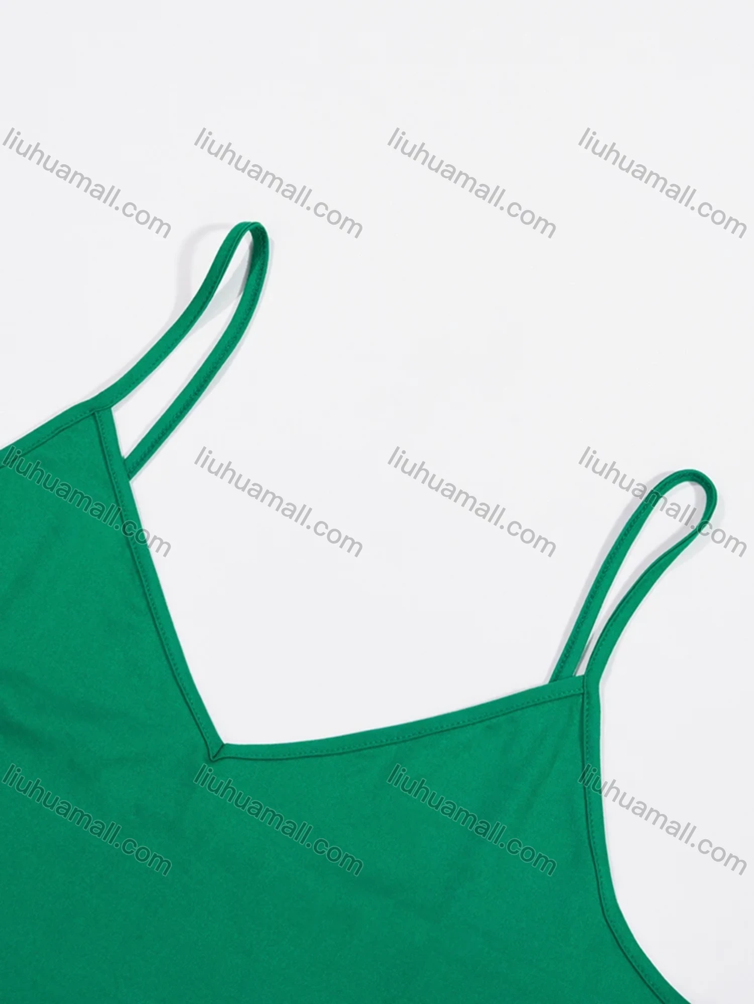 Wholesale Women's Milk Silk Plain Spaghetti Strap Ruched Ruffle Trim Hem Cami Lounge Nightdress DM114# - Liuhuamall