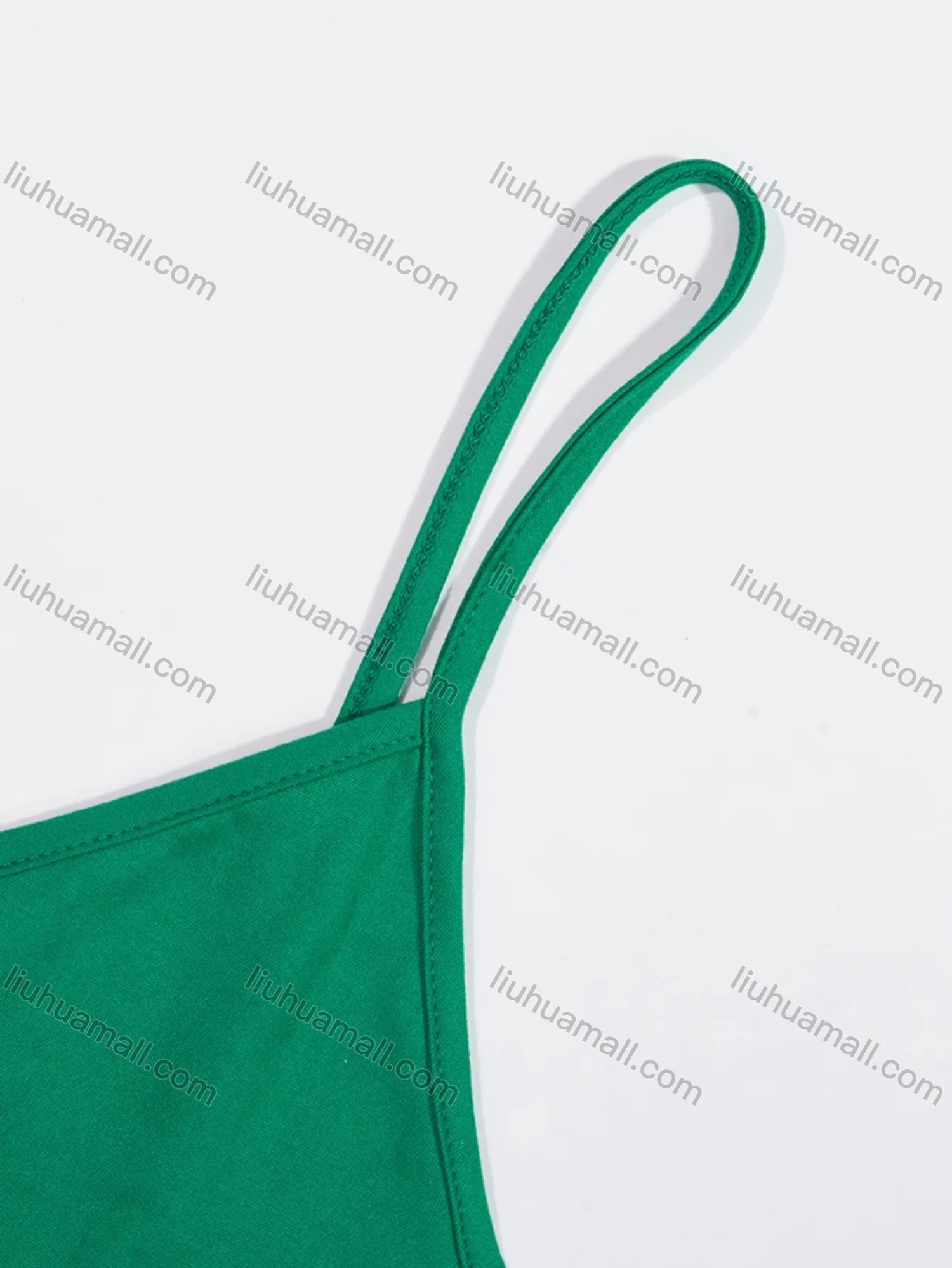 Wholesale Women's Milk Silk Plain Spaghetti Strap Ruched Ruffle Trim Hem Cami Lounge Nightdress DM114# - Liuhuamall