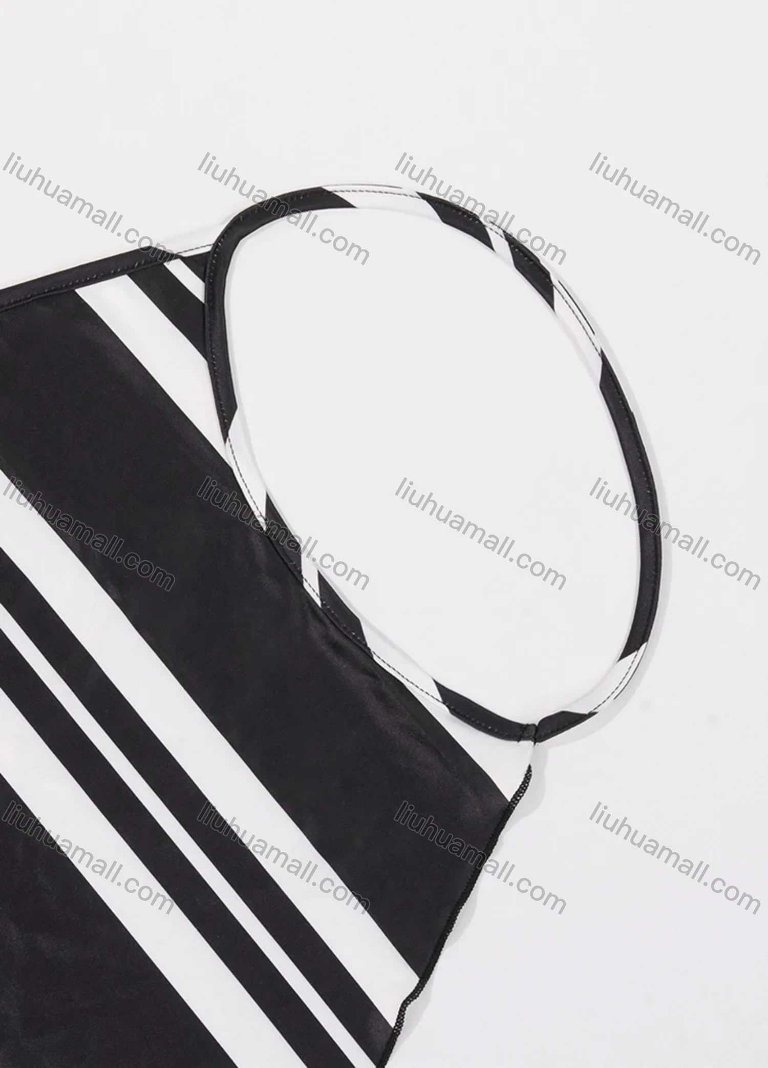 Wholesale Women's Lounge Milk Silk Striped Wrap Open Back Cami Maxi Nightdress DM1112-02# - Liuhuamall