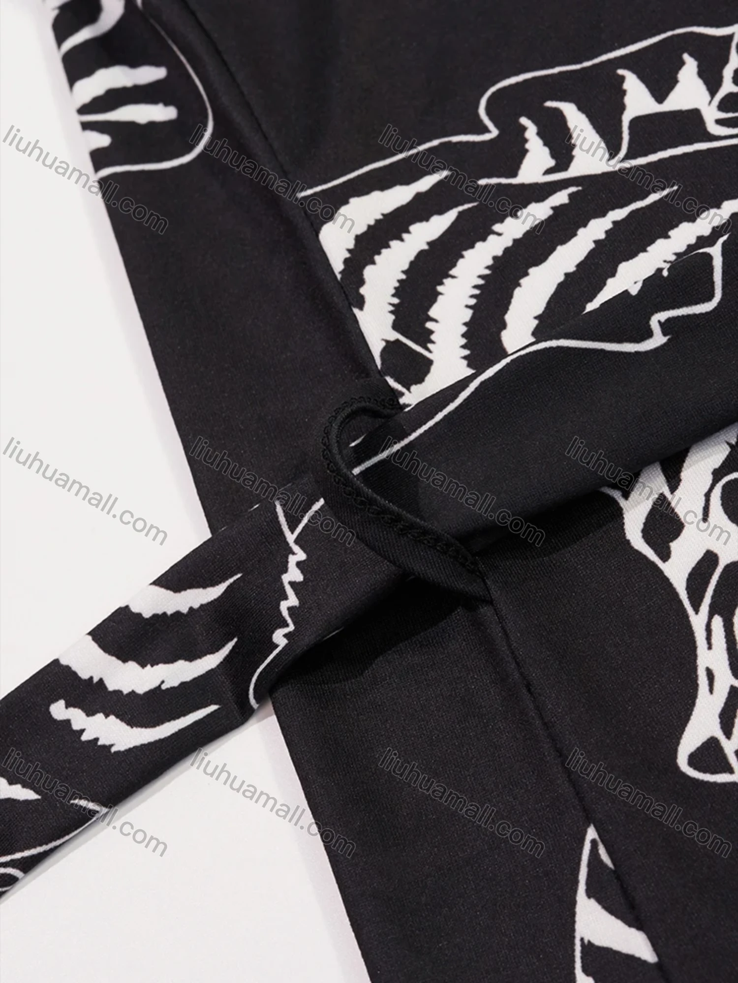 Wholesale Women's Lounge Milk Silk Tiger Print Ruched Cami Top & Pant & Long Sleeve Cardigan 3 Piece Sets With Belt DM31004-01# - Liuhuamall